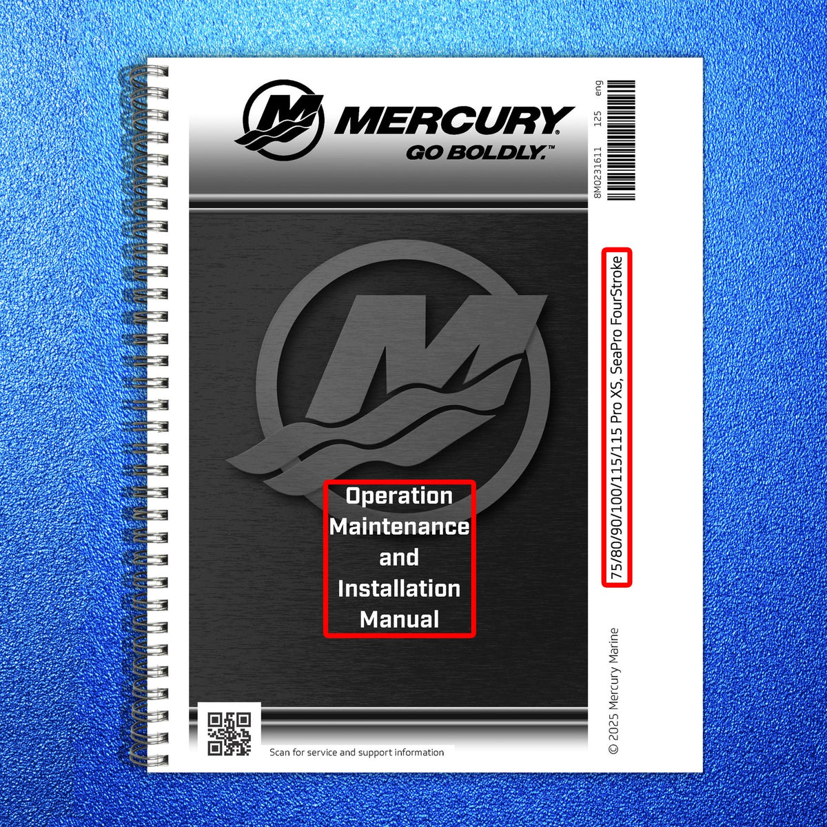 MERCURY 75 80 90 100 115 Pro XS SeaPro Maintenance Installation Manual - BOUND