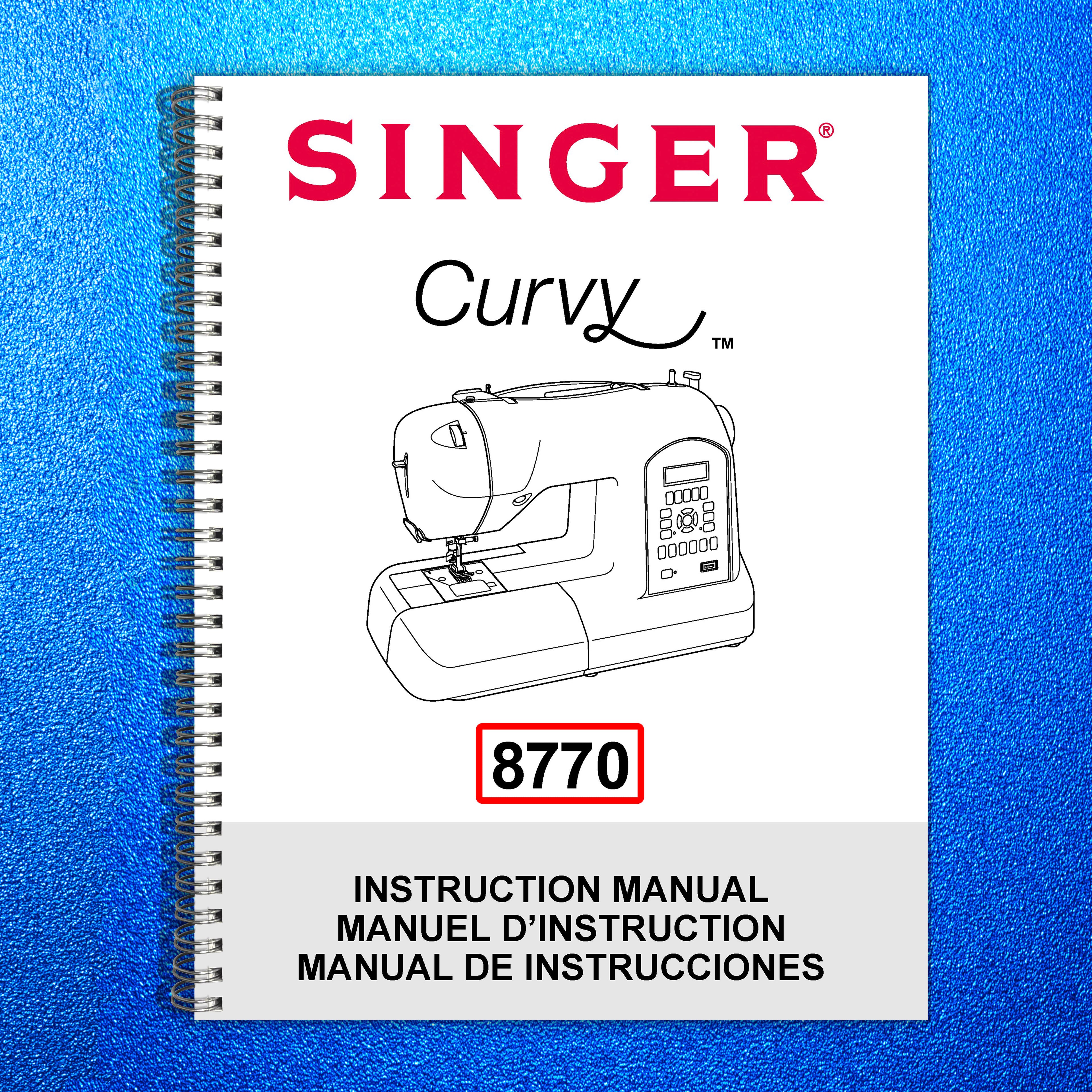 SINGER 8770 Instruction Manual Sewing Machine Guide - WIRE BOUND - TOUGH COVERS