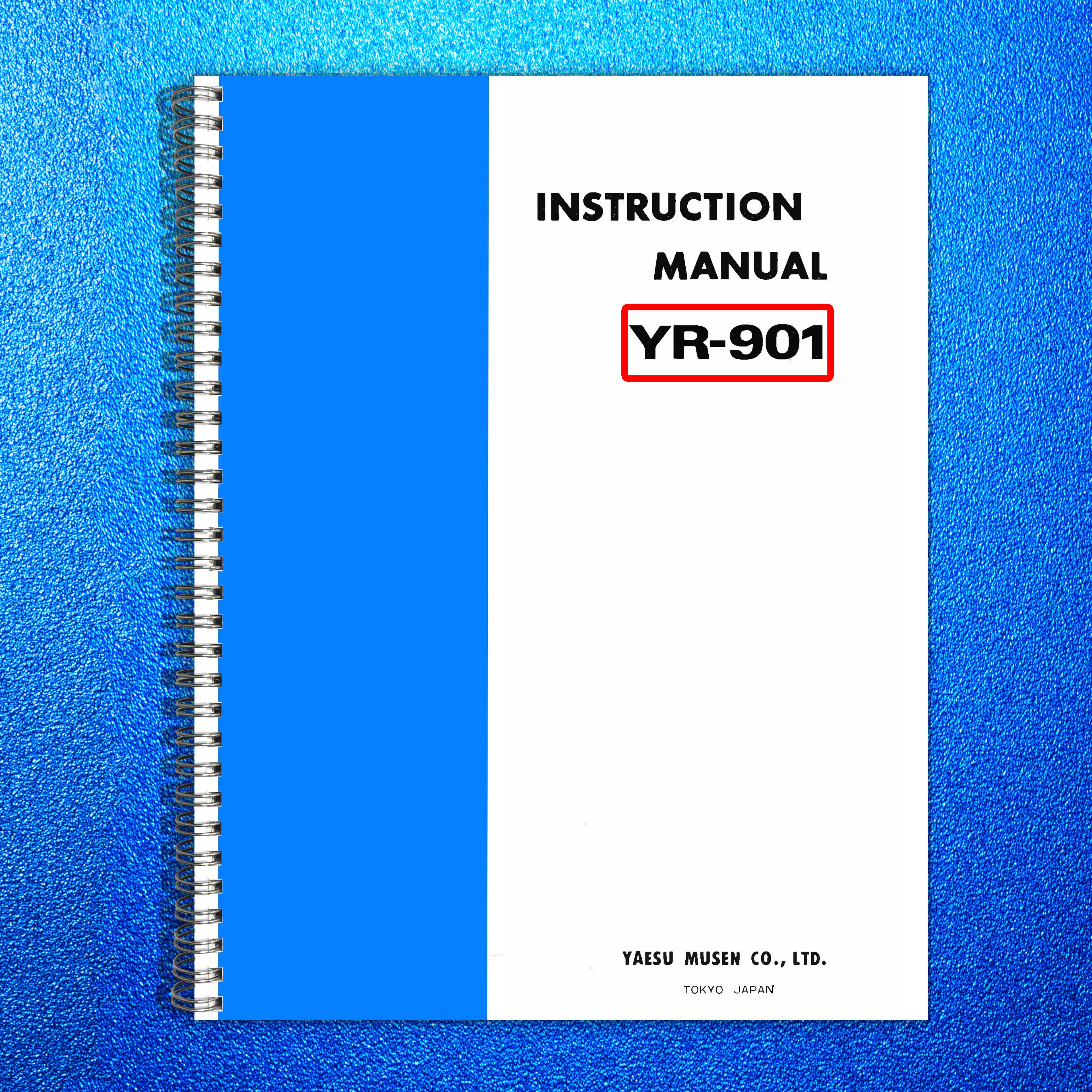 YAESU YR-901 CW RTTY Reader Instruction Manual - BOUND - COVERS - XL FOLDOUTS