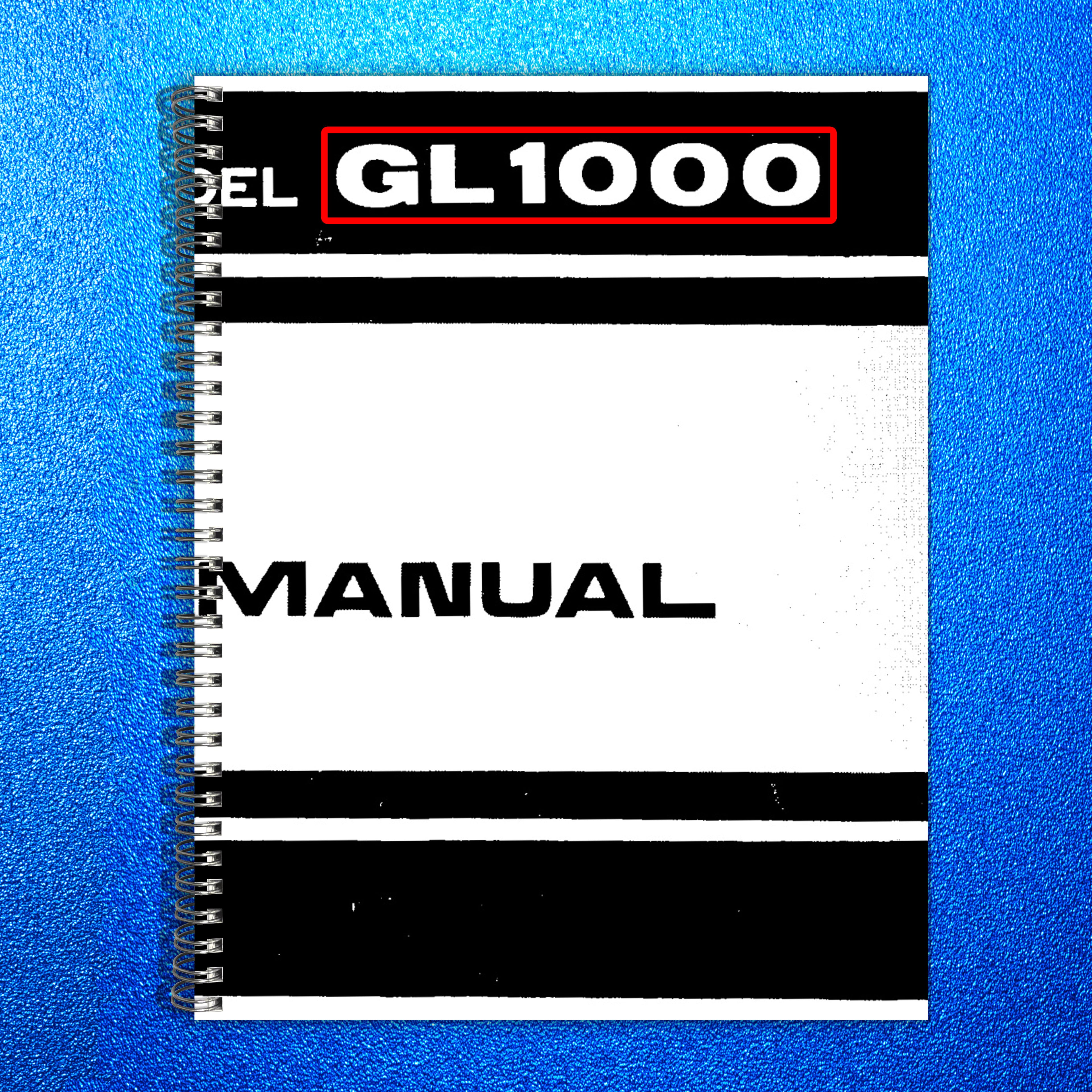 HONDA GL1000 Owners Manual 1975 - BOUND - COVERS - XL FOLDOUT PAGES