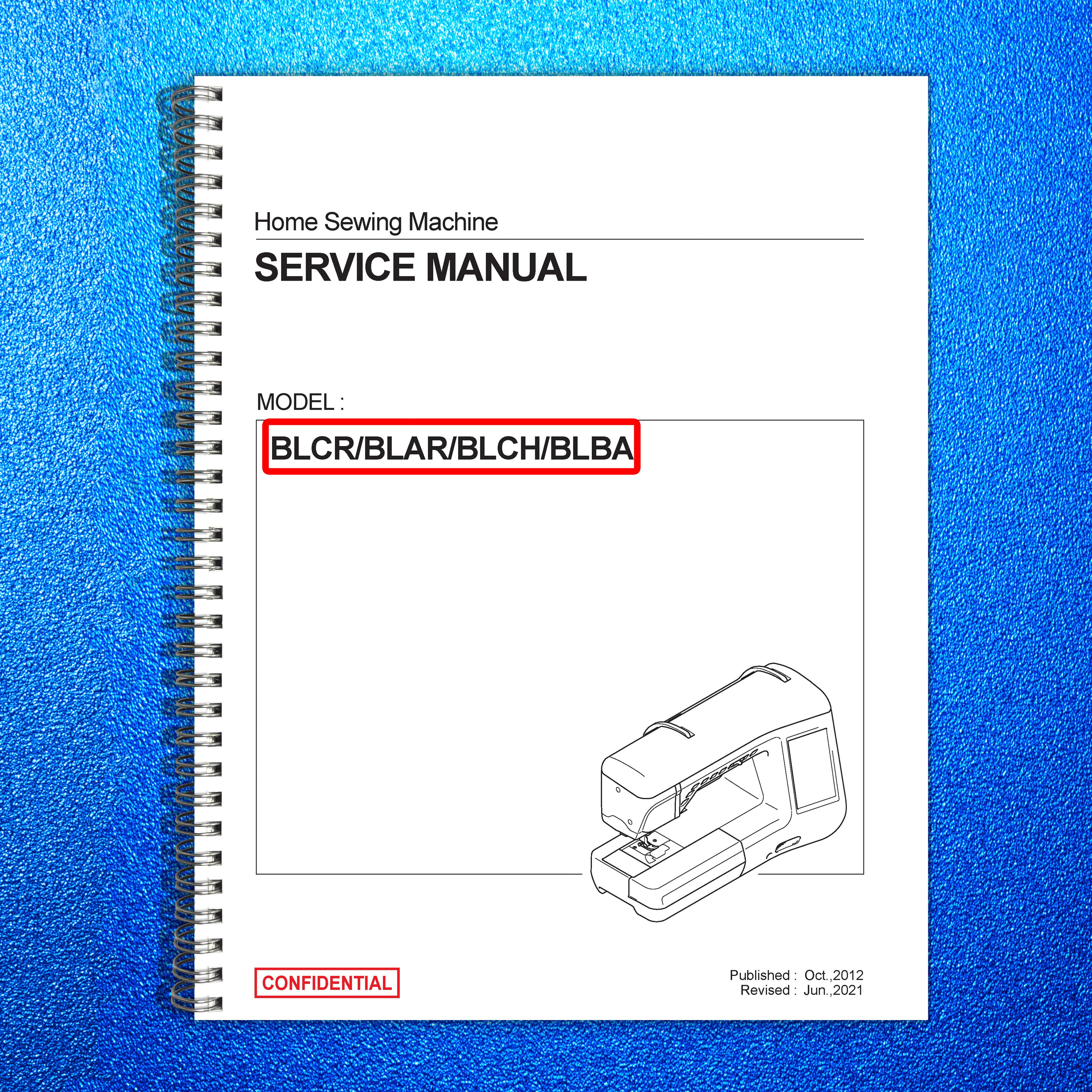 BABY LOCK Crescendo BLCR Aria BLAR Chorus BLCH Ballad BLBA Service Manual