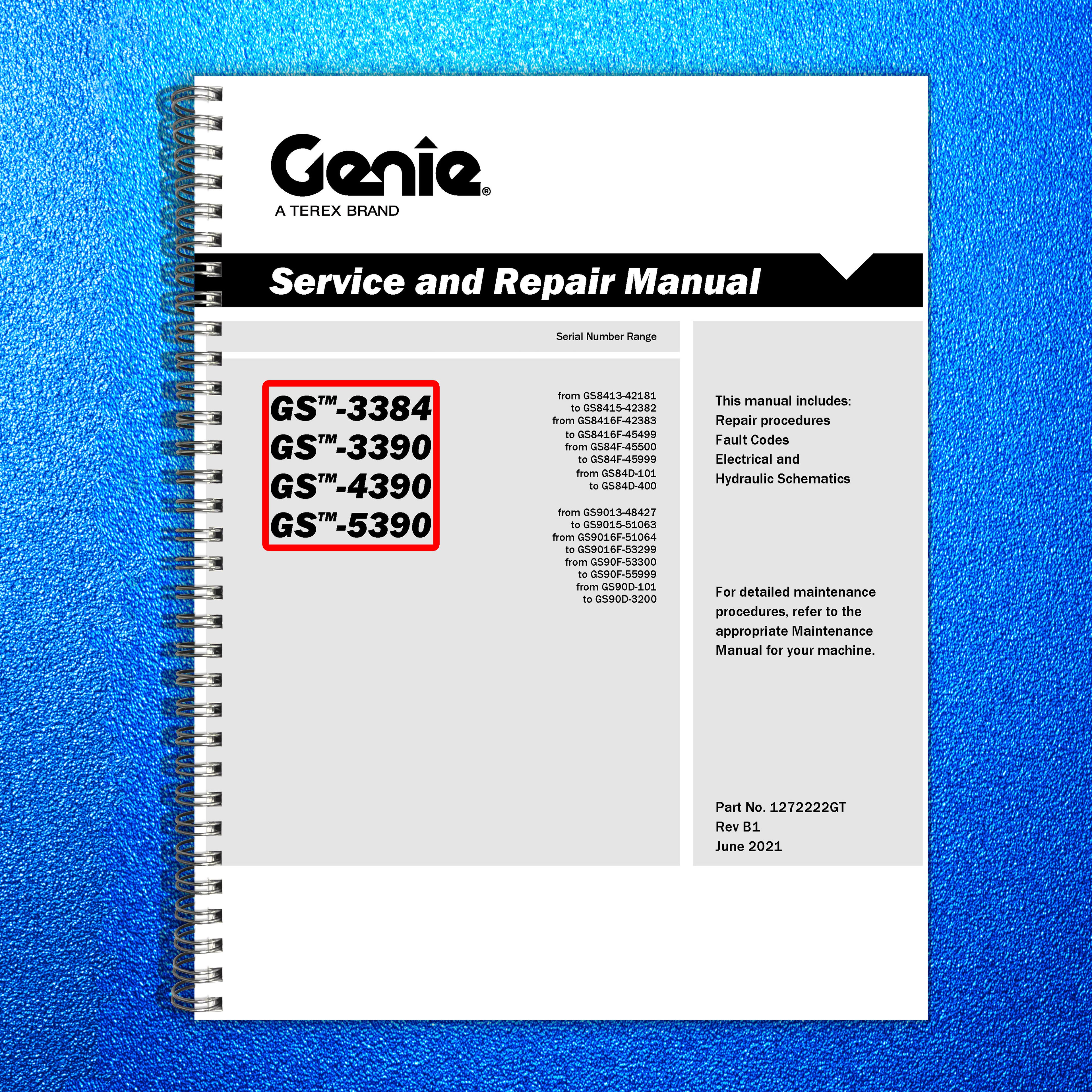 GENIE GS-3384 GS-3390 GS-4390 GS-5390 Service And Repair Manual 2021, FOLDOUTS