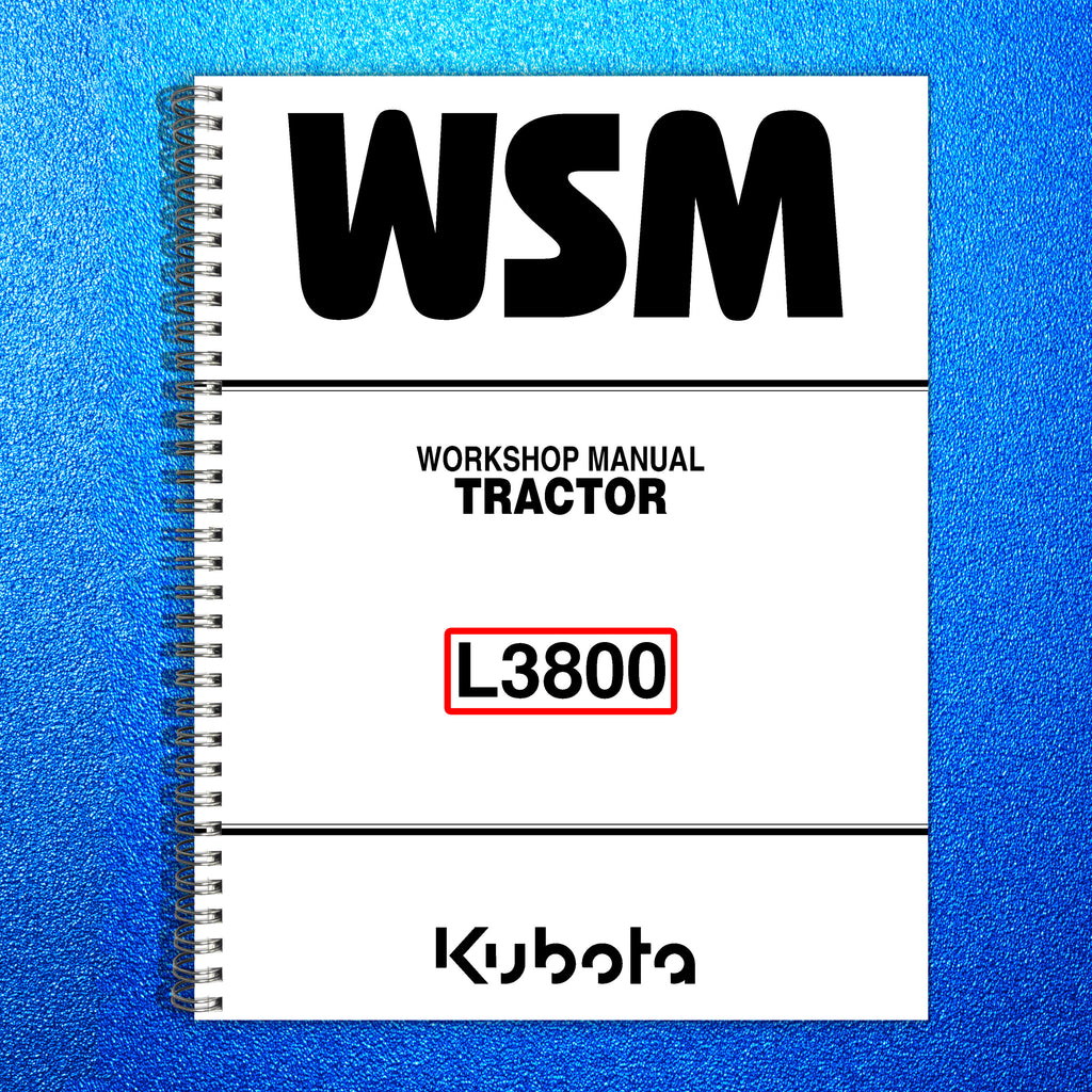 KUBOTA L3800 WORKSHOP MANUAL WSM - COLOR- WIRE BOUND - COVERS - LARGE FOLD-OUTS!