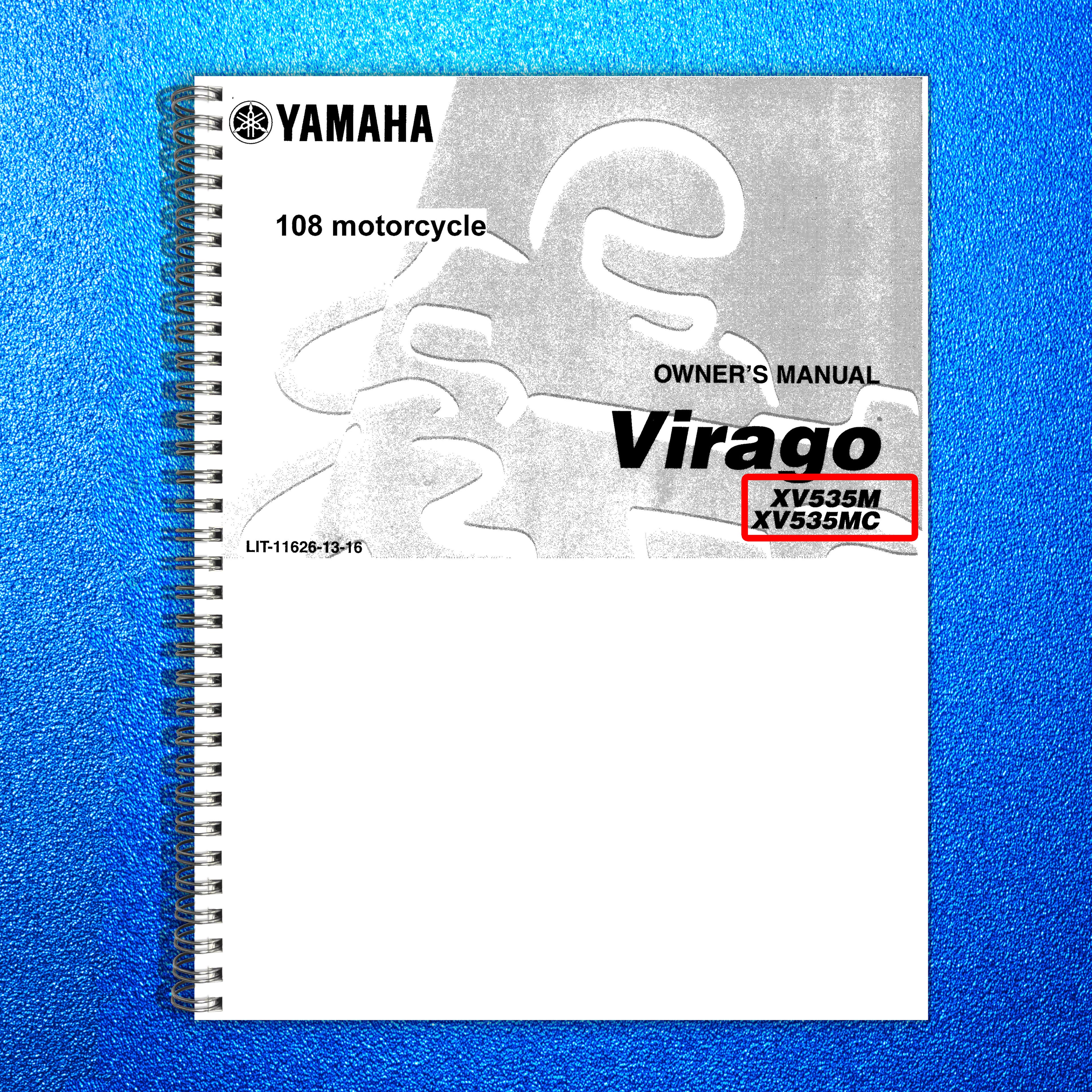 YAMAHA Virago XV535 Owners Manual - STEEL WIRE BOUND - PROTECTIVE COVERS