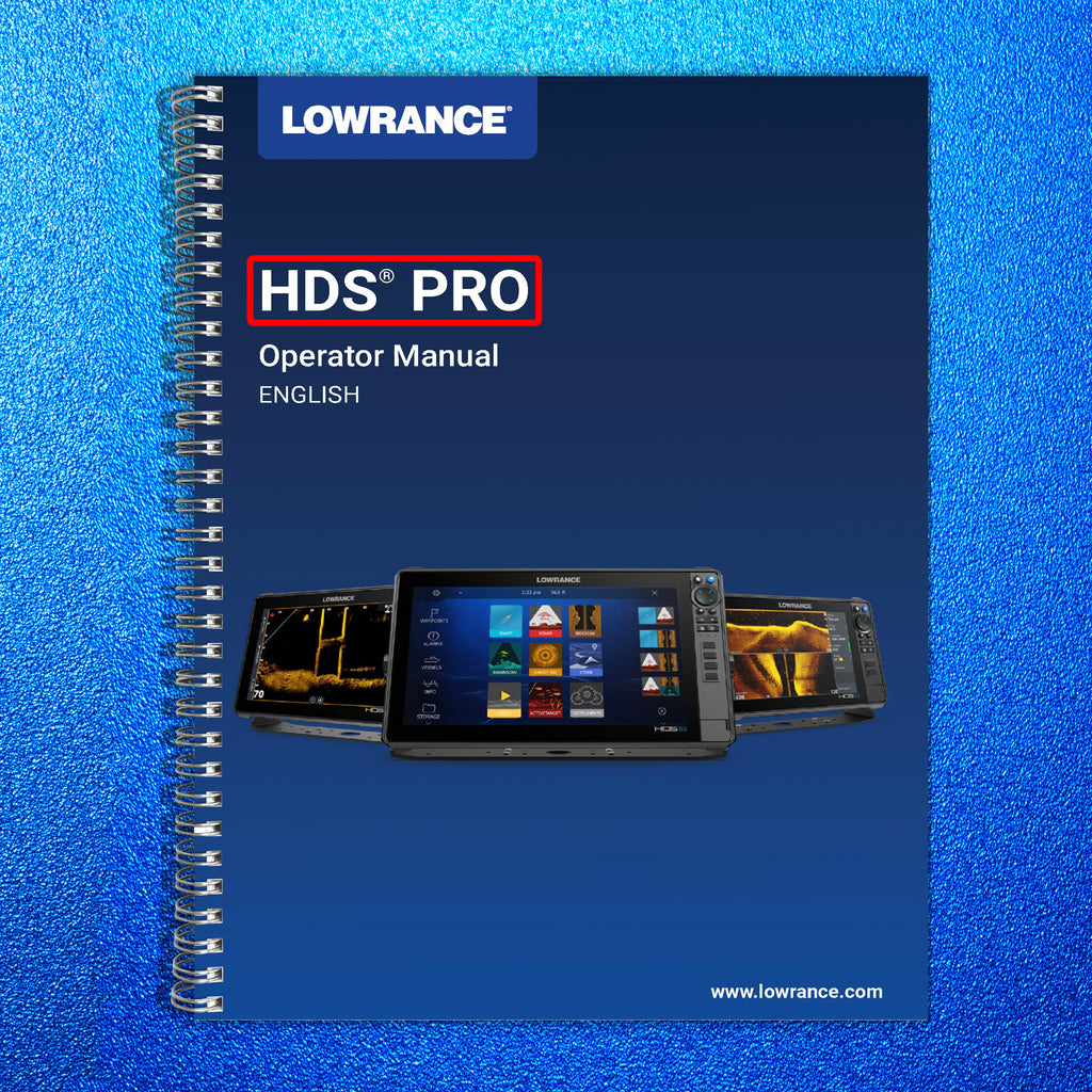 LOWRANCE HDS PRO Fish Finder User Manual Operation Guide WIRE BOUND, FULL COLOR