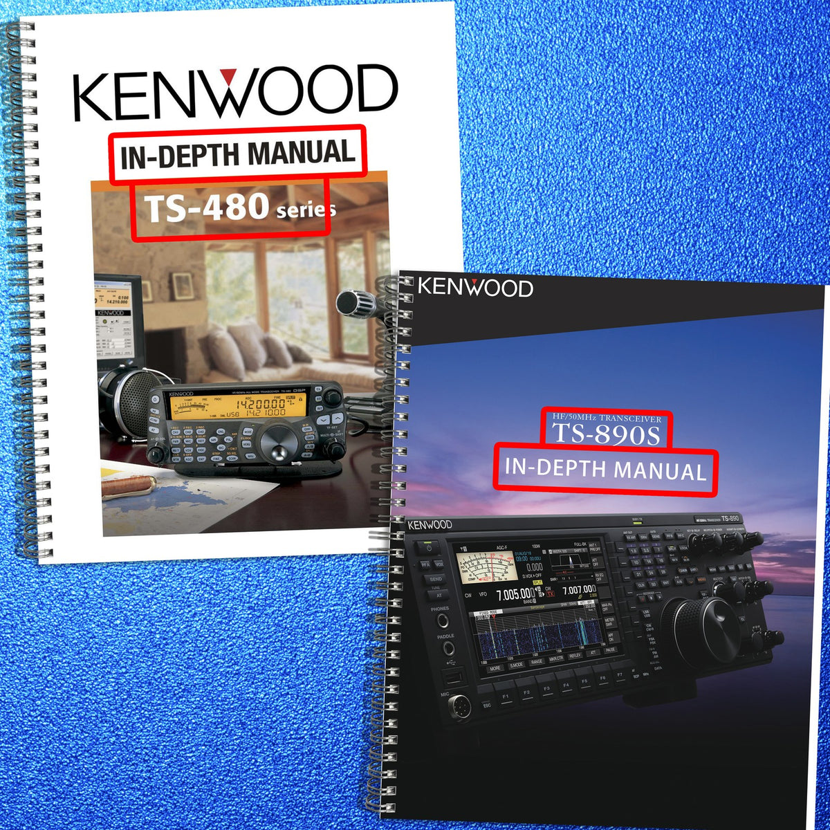 KENWOOD TS-480 TS-890S In-Depth Manual BUNDLE - STEEL WIRE BOUND - TOUGH COVERS