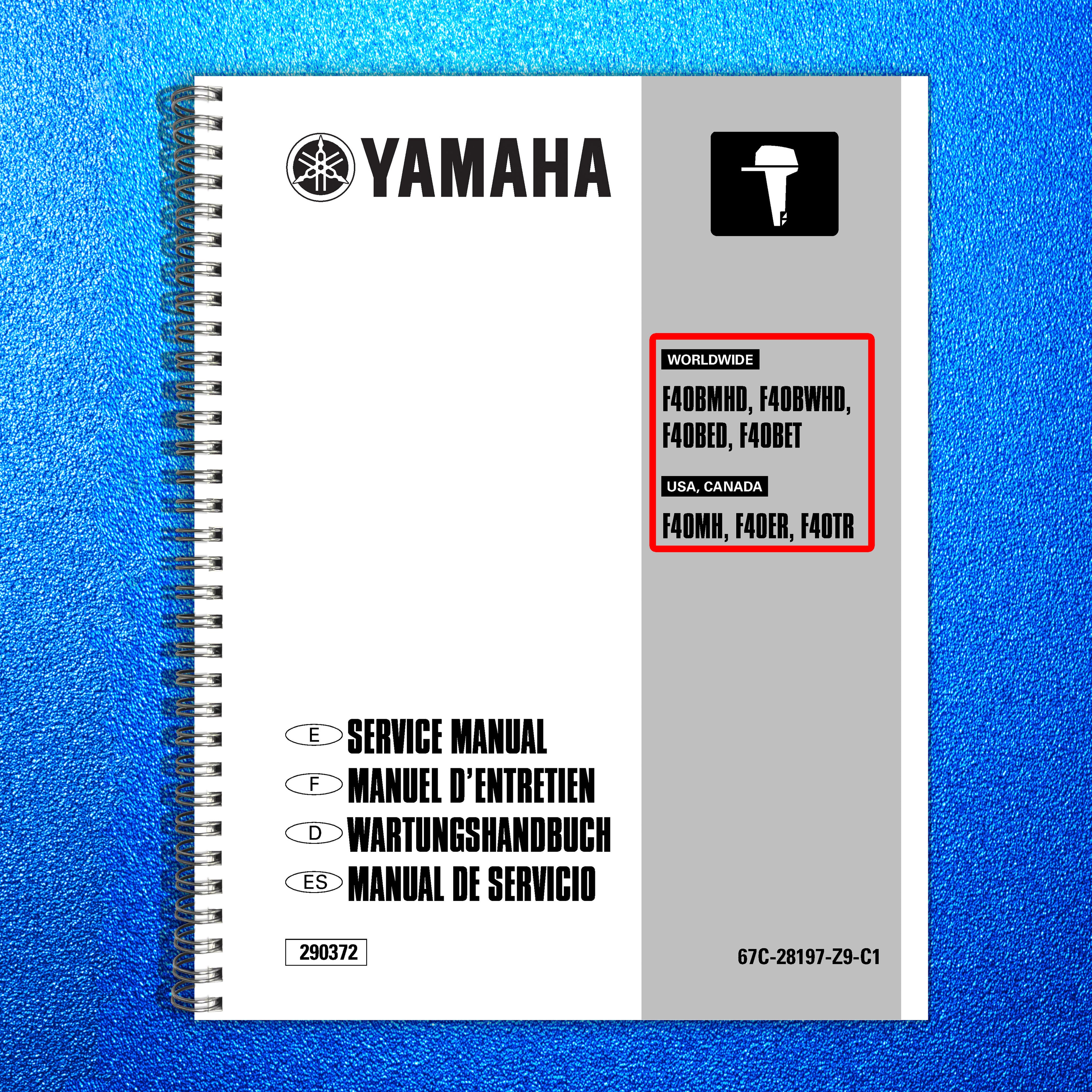 YAMAHA F40MH ER TR F30BMHD BED F40BWHD BET Service Manualpdf, FOLDOUTS