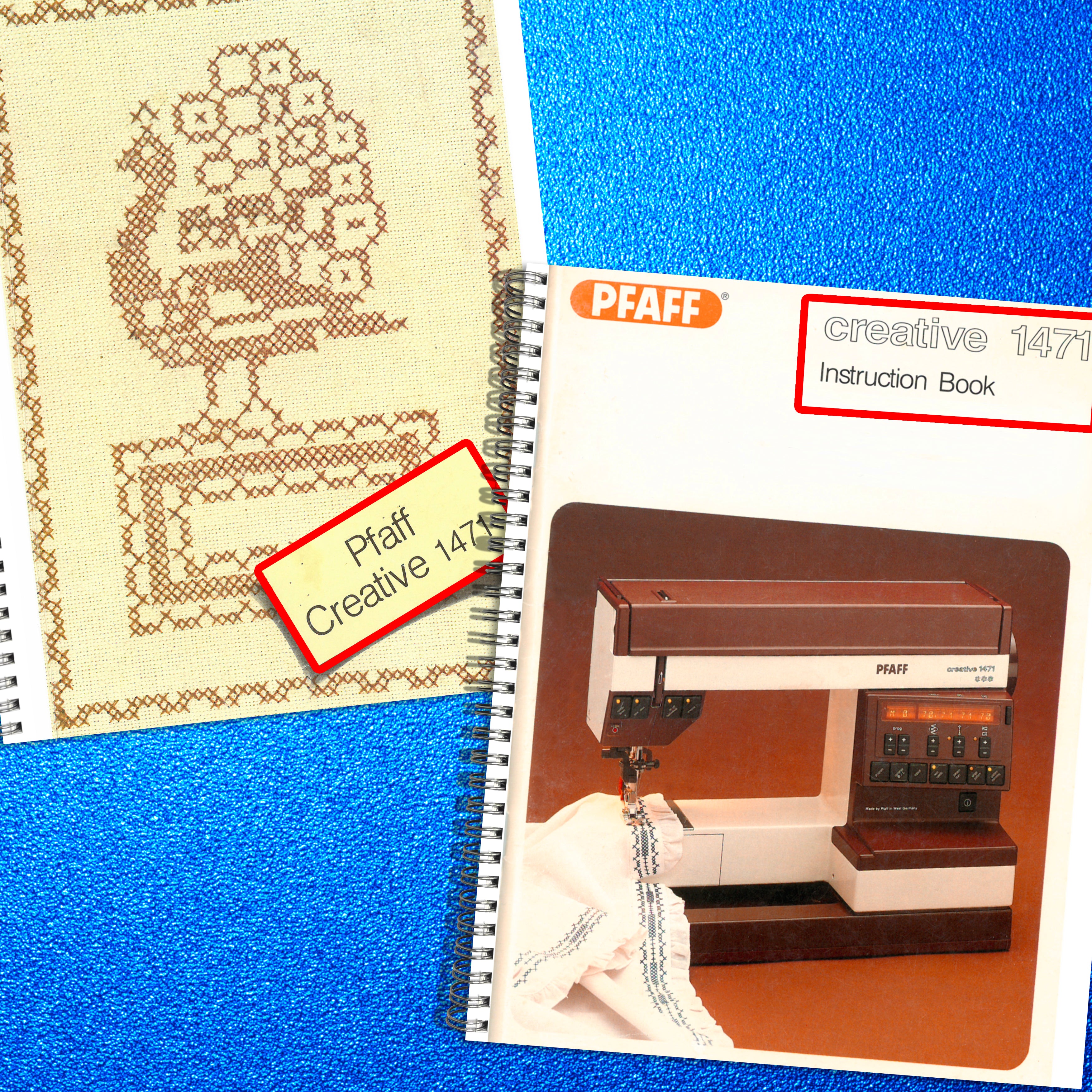 PFAFF Creative 1471 Manual & Creative Ideas Book, FULL COLOR - 295 PAGE BUNDLE!