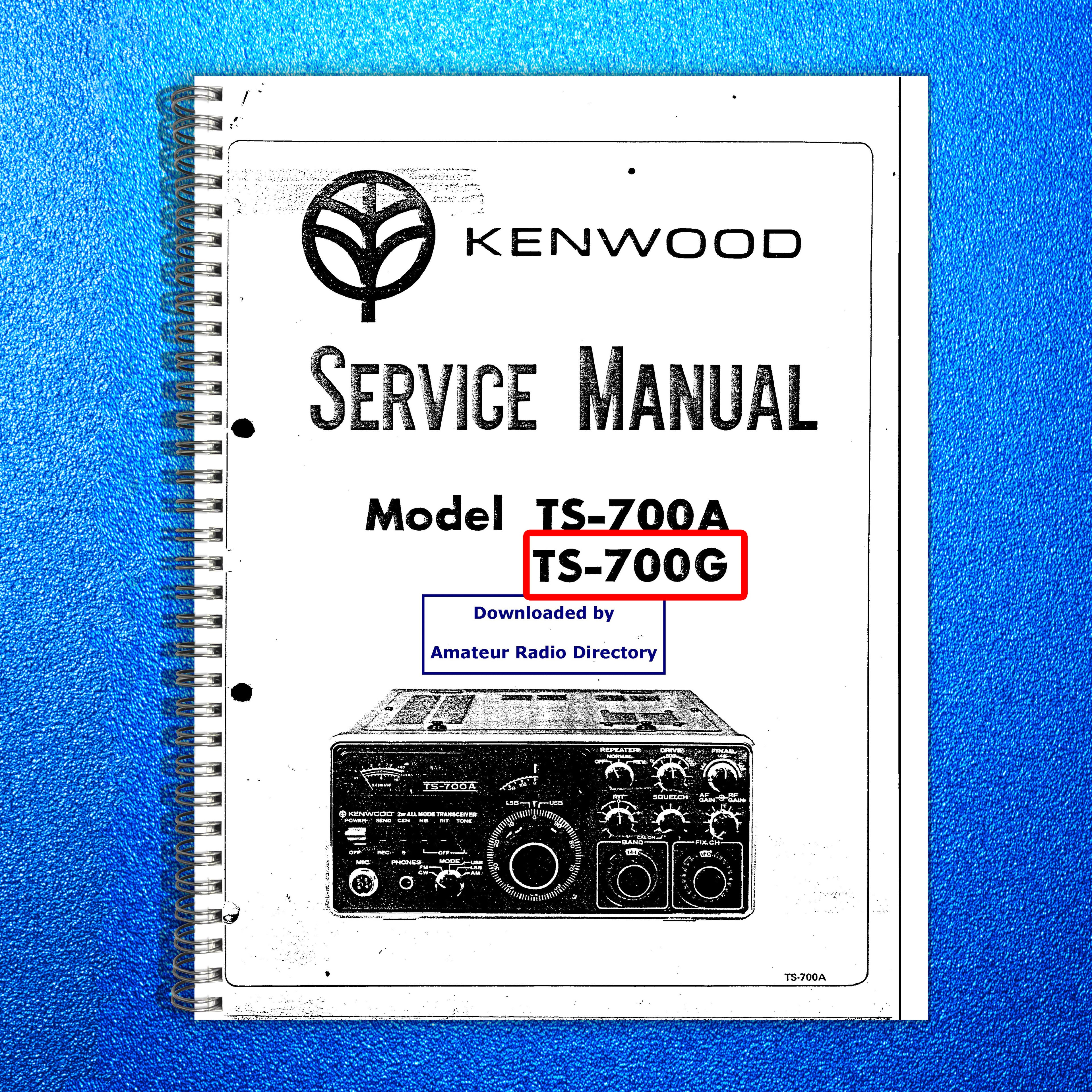 KENWOOD TS-700G 2m Transceiver Service Manual - STEEL WIRE BOUND - TOUGH COVERS