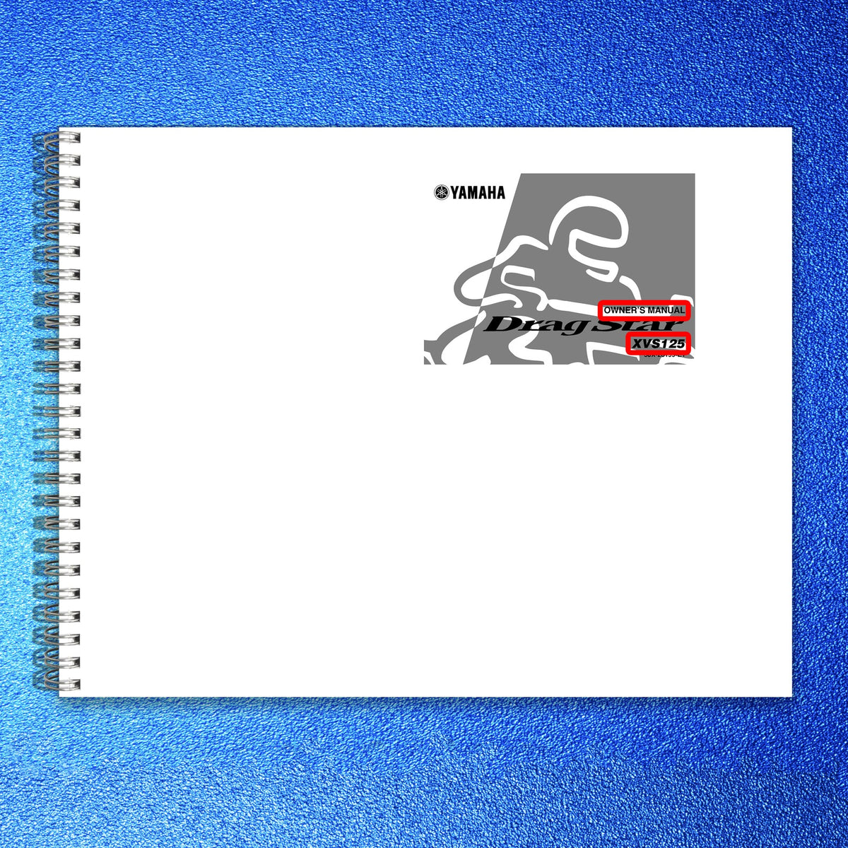 YAMAHA XVS125 Motorcycle Owners Manual 2000 - STEEL WIRE BOUND - TOUGH COVERS