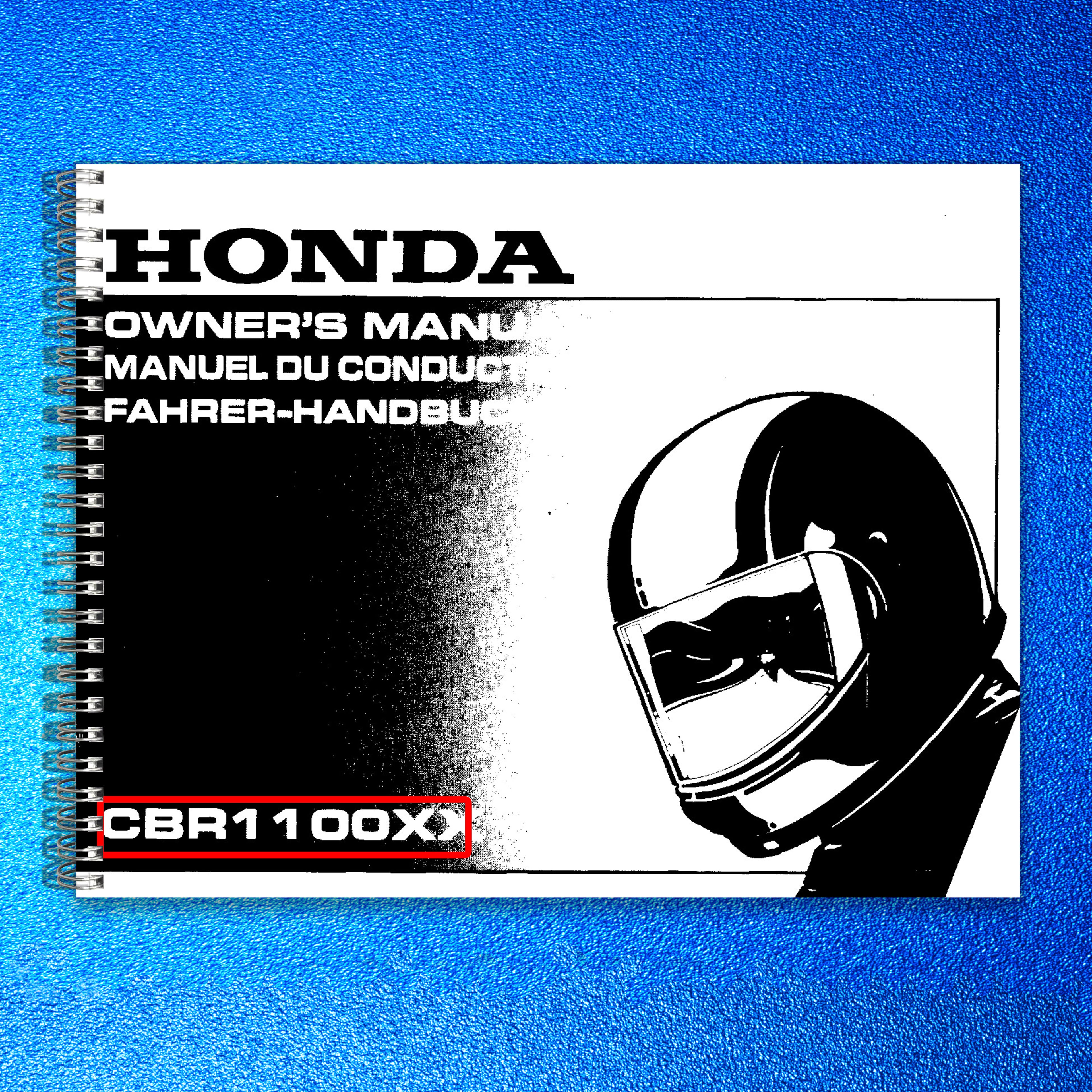 HONDA CBR1100XX Motorcycle Owners Manual 1997 - BOUND - COVERS - XL FOLDOUTS