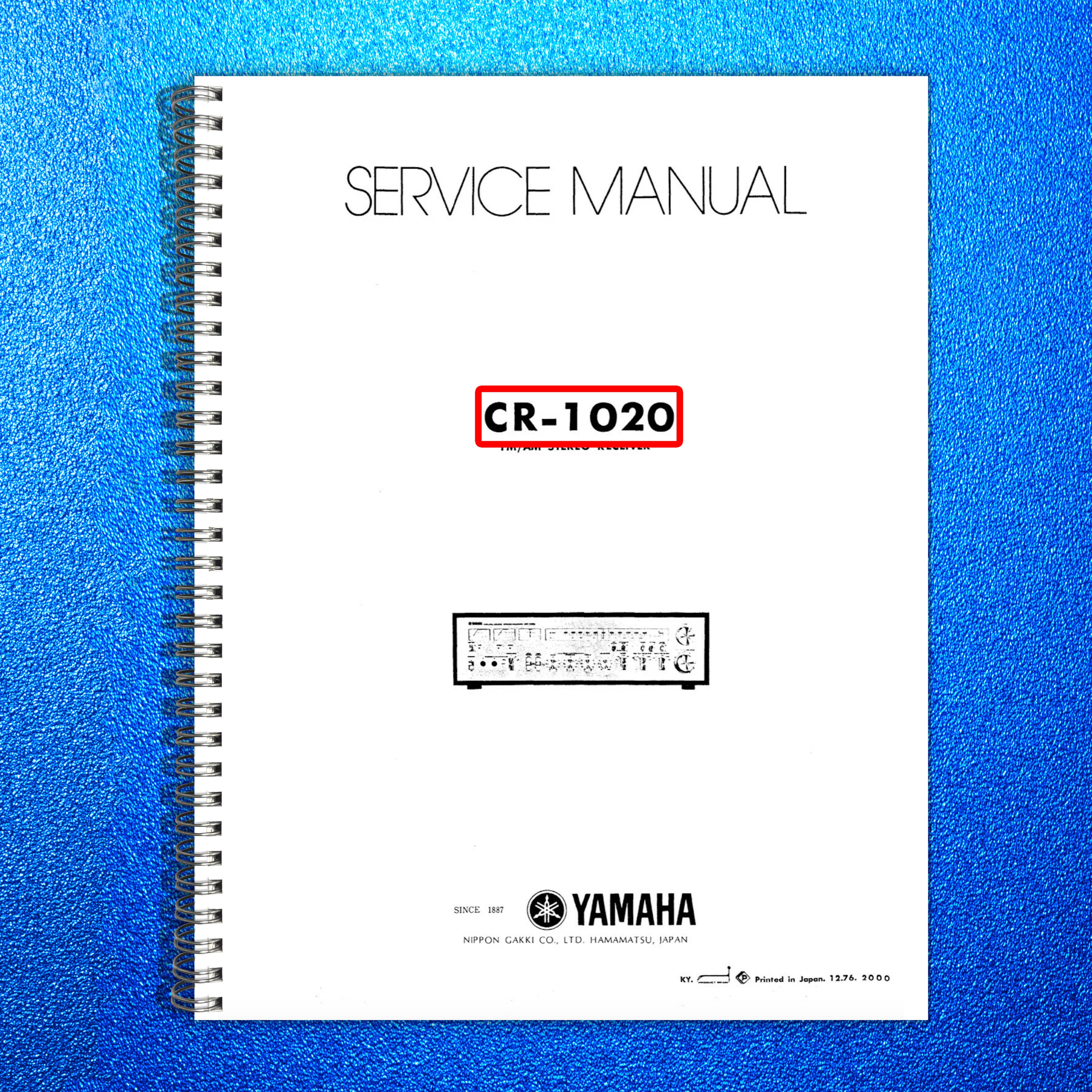 YAMAHA CR-1020 FM AM Stereo Receiver Service Manual - BOUND - COVERS - FOLDOUTS