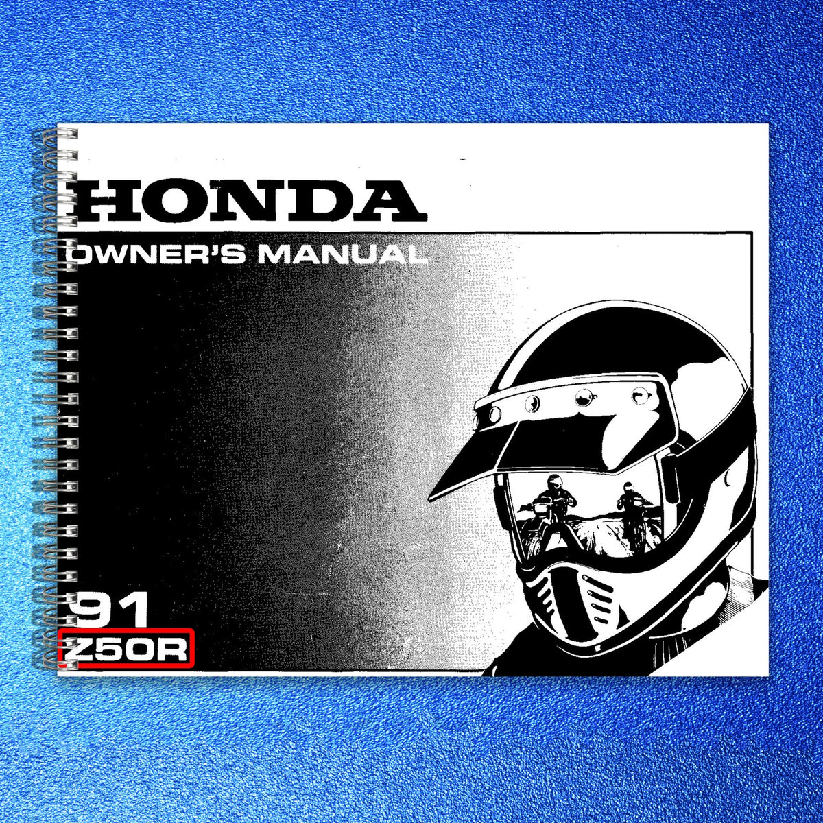 HONDA Z50R Owners Manual 1991 - STEEL WIRE BOUND - PROTECTIVE COVERS