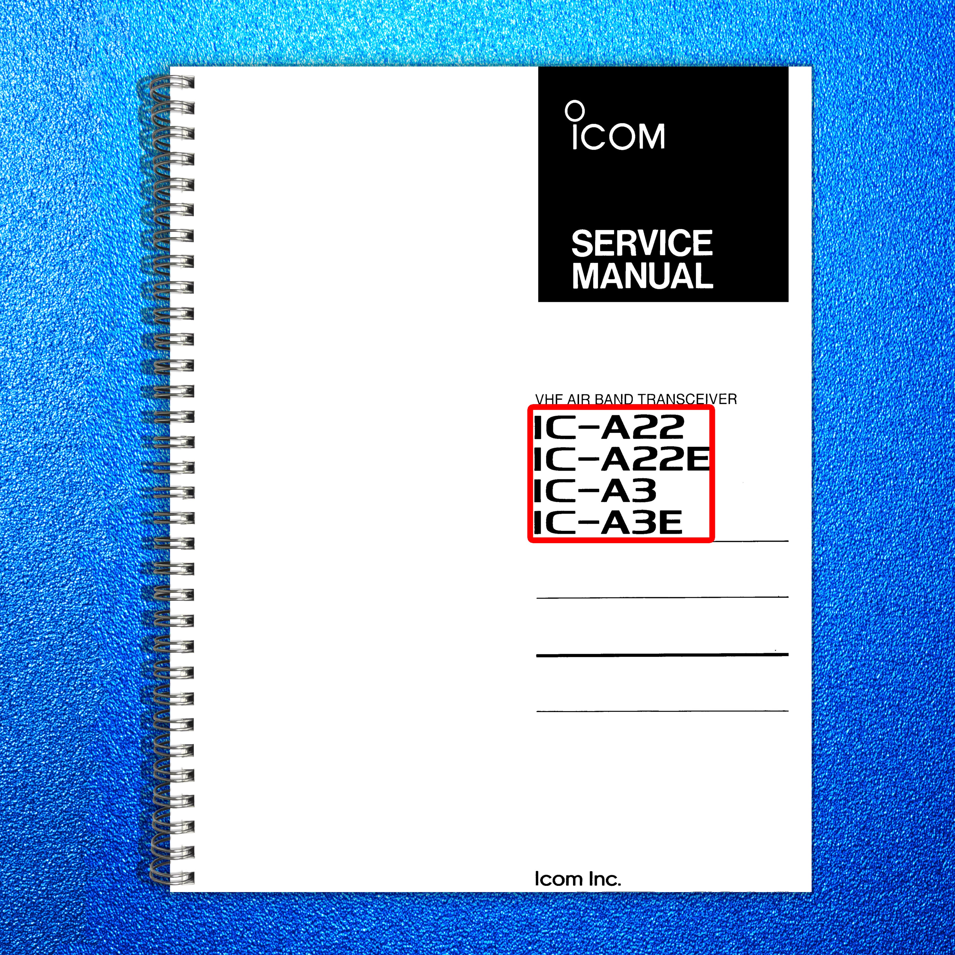 ICOM IC-A22 IC-A22E IC-A3 IC-A3E VHF Air Band Service Manual, FOLDOUTS