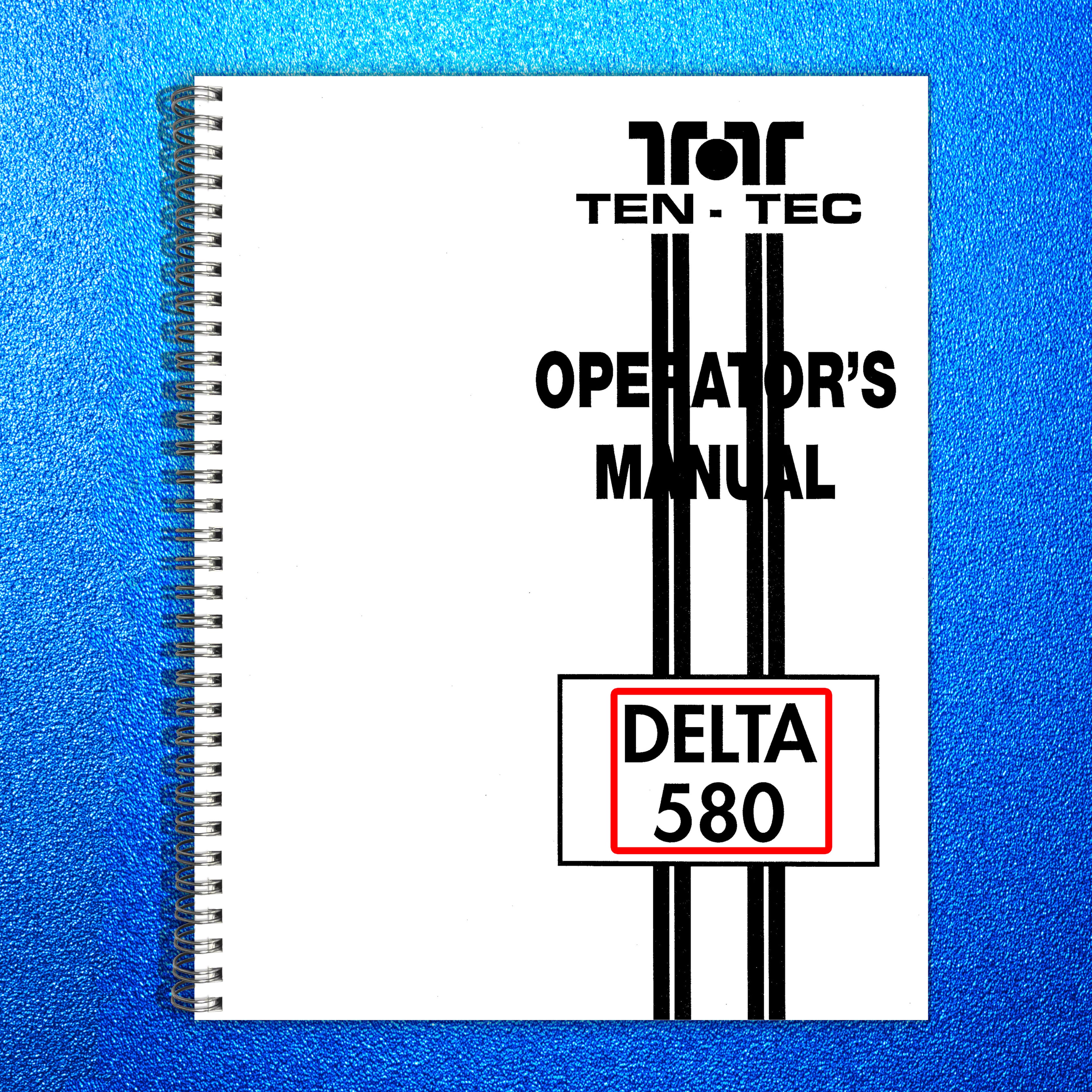 TEN TEC Delta 580 User Manual - STEEL WIRE BOUND - PROTECTIVE COVERS