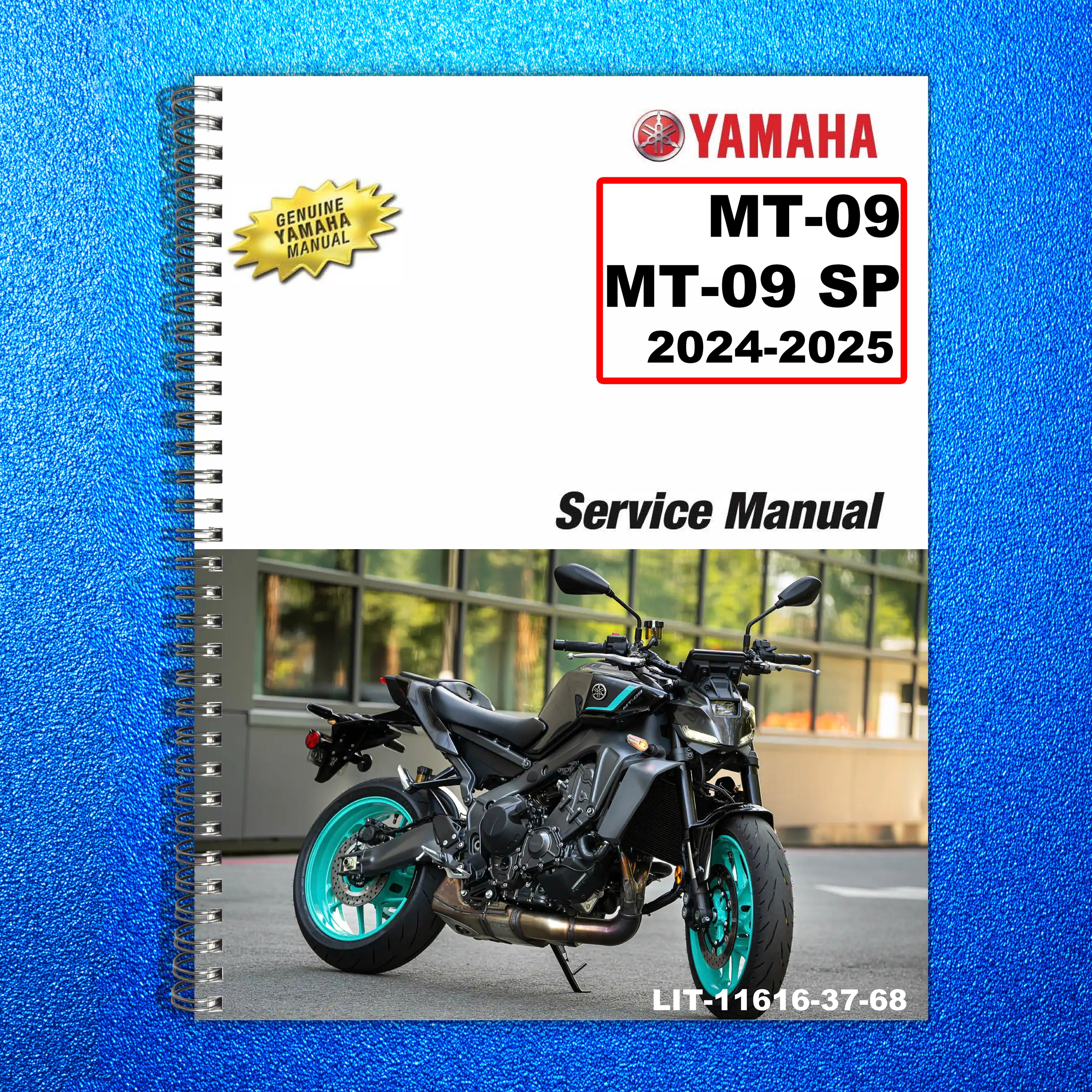 YAMAHA MT-09 MT-09 SP Motorcycle Service Manual 2024 - BOUND - COVERS - FOLDOUTS