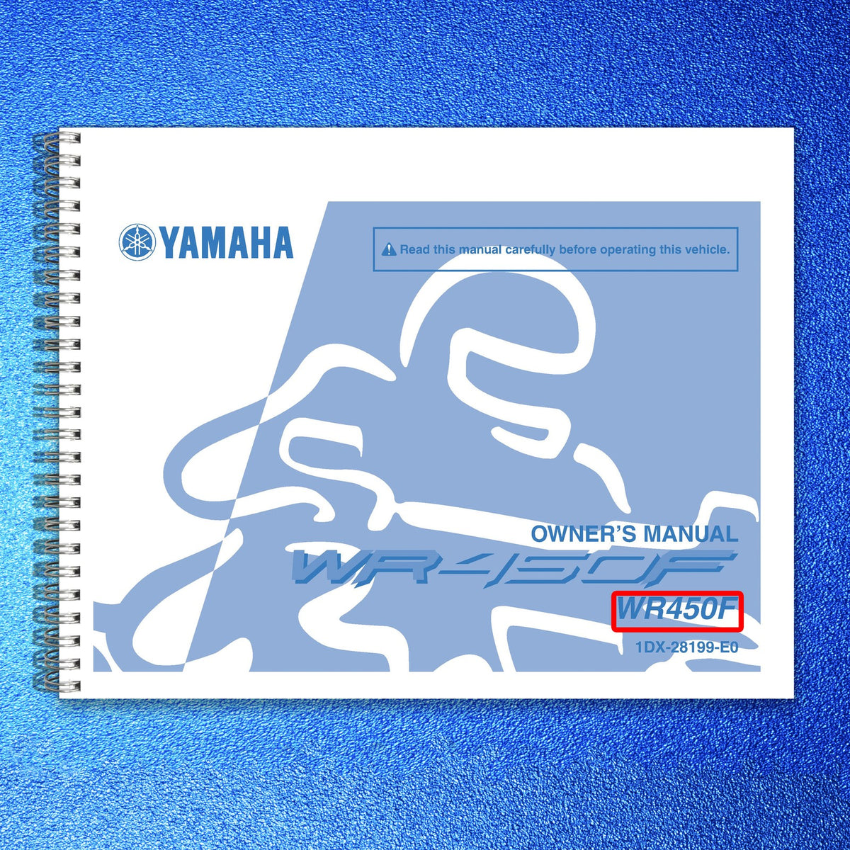 YAMAHA WR450F Owners Manual 2012 - STEEL WIRE BOUND - PROTECTIVE COVERS