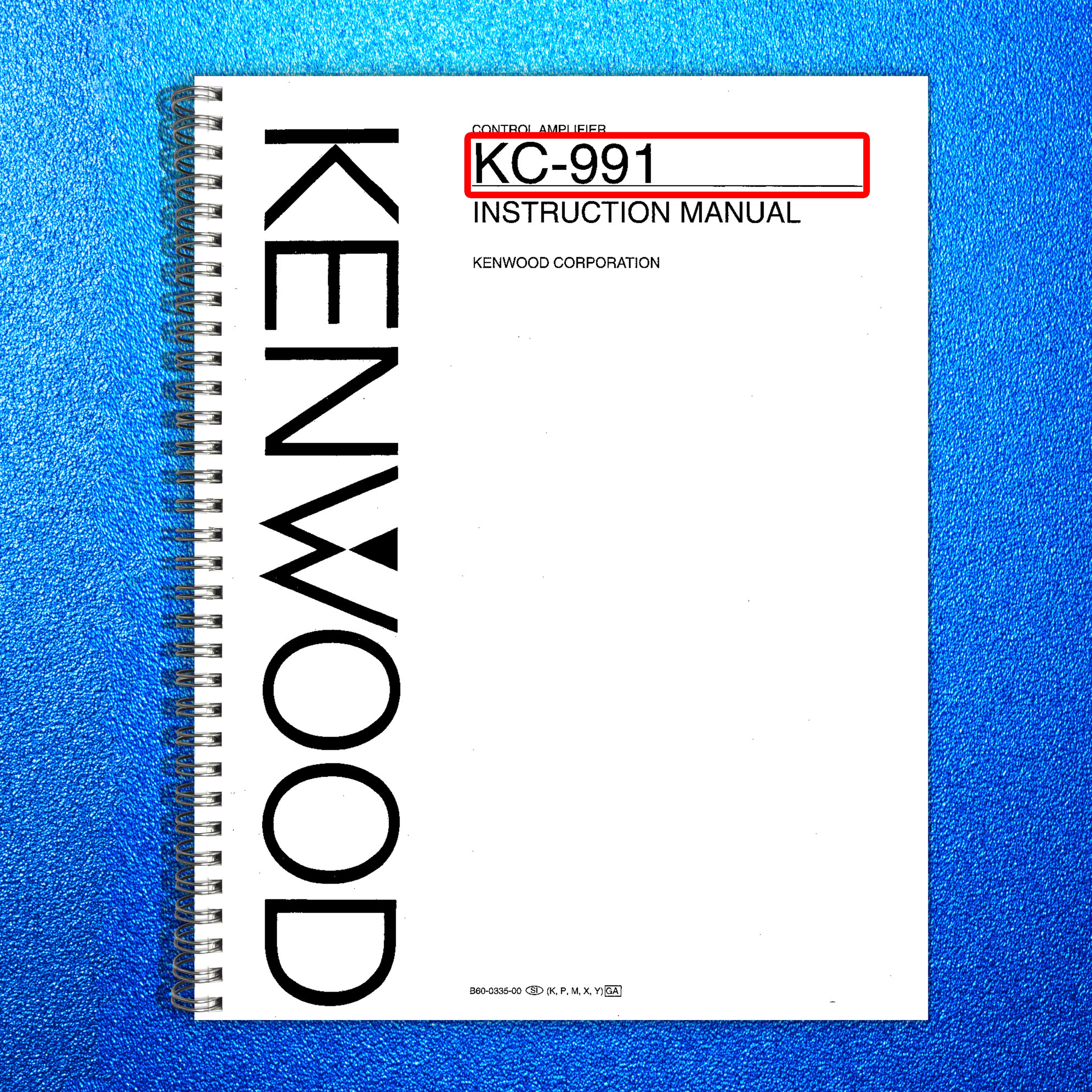 KENWOOD KC-991 Audio Component Instruction Manual - WIRE BOUND - TOUGH COVERS