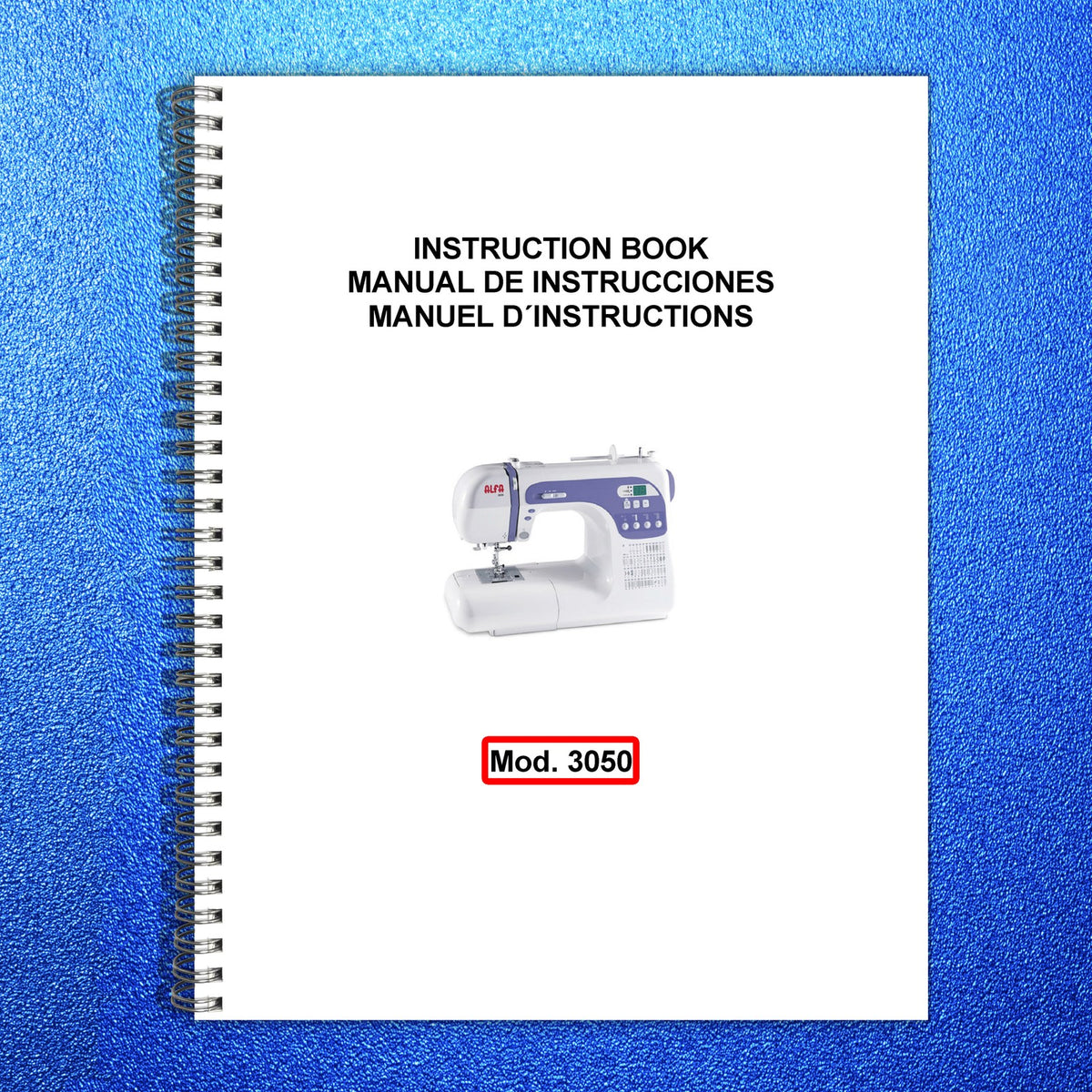ALFA 3050 Sewing Machine Instruction Book Manual - WIRE BOUND - TOUGH COVERS