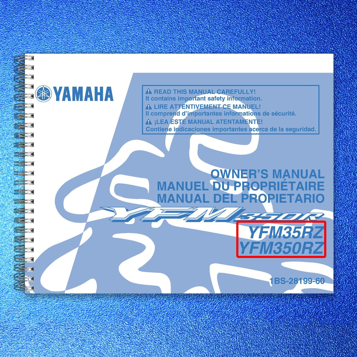 YAMAHA YFM35RZ YFM350RZ ATV Owners Manual 2009 - STEEL WIRE BOUND - TOUGH COVERS