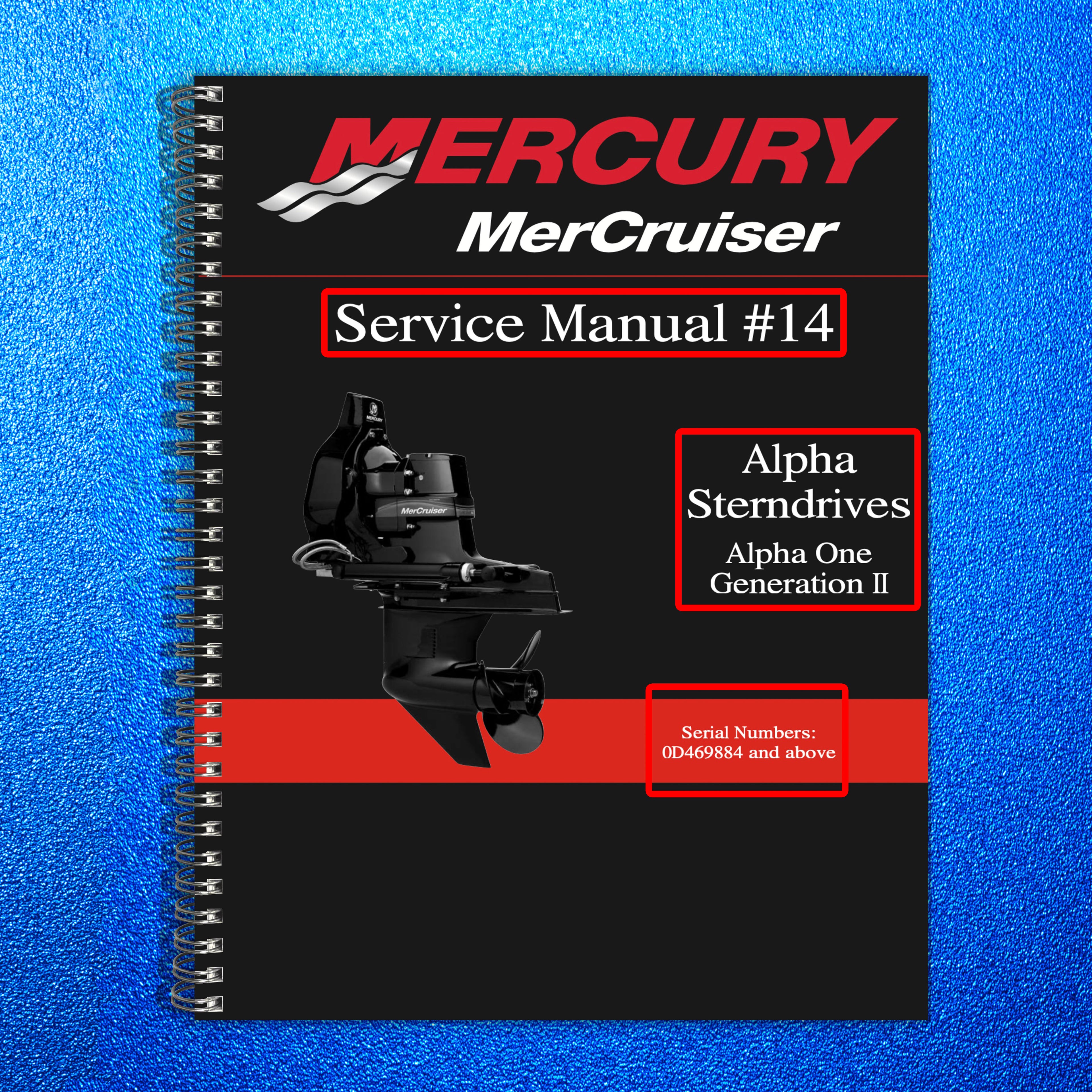 MERCURY Mercruiser No 14 Alpha Sterndrives Alpha One Gen II - WIRE BOUND