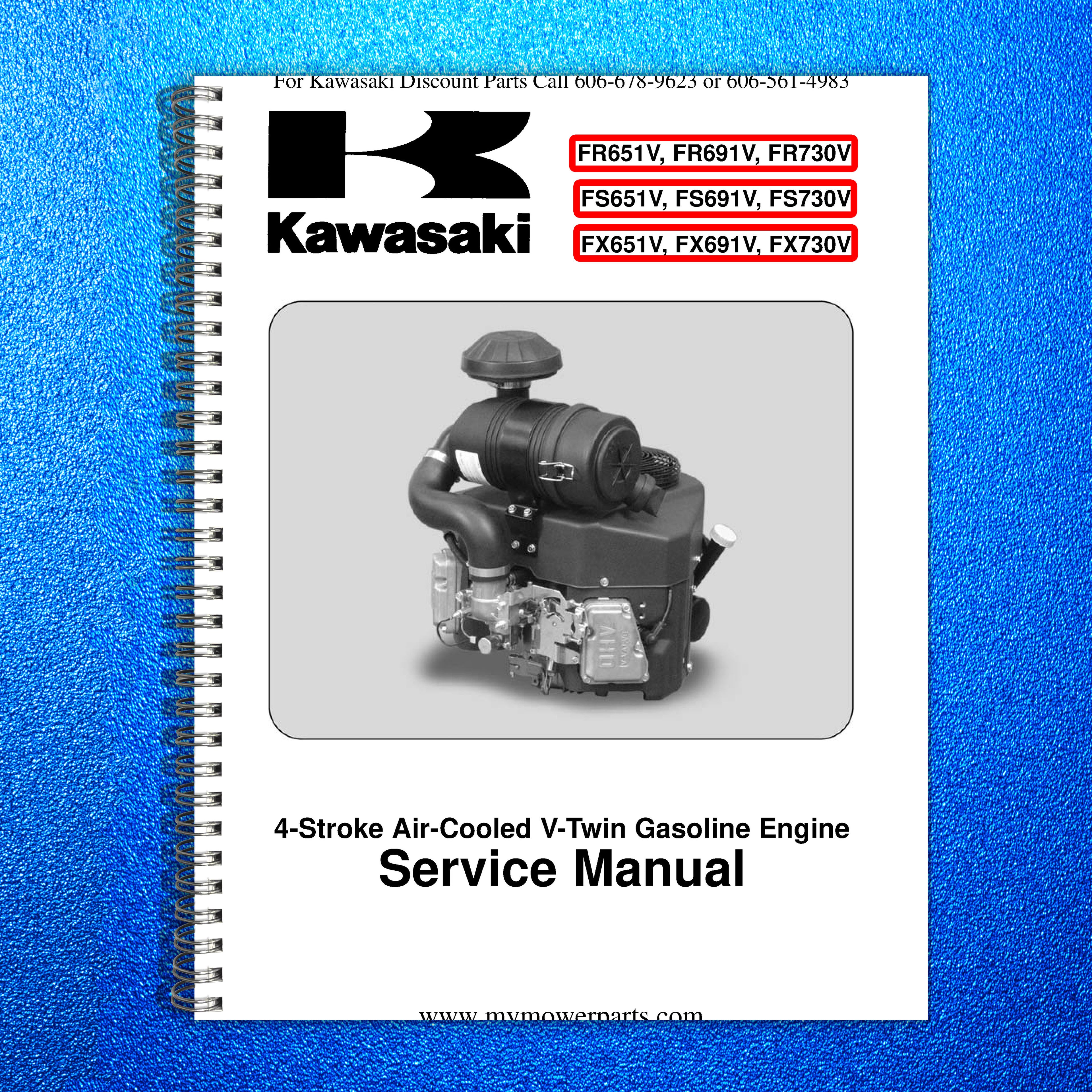 KAWASAKI FX730V FR730V FS730V  More V-Twin Engine Service Manual - WIRE BOUND