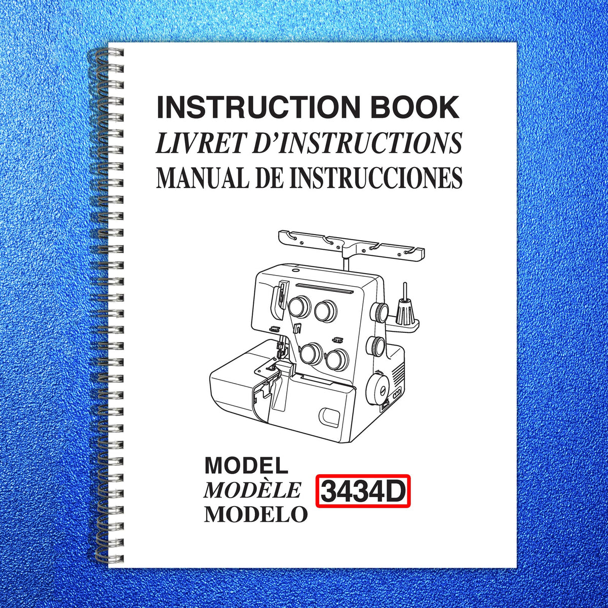 JANOME Juno 3434D Differential Feed Serger Instruction Manual - WIRE BOUND