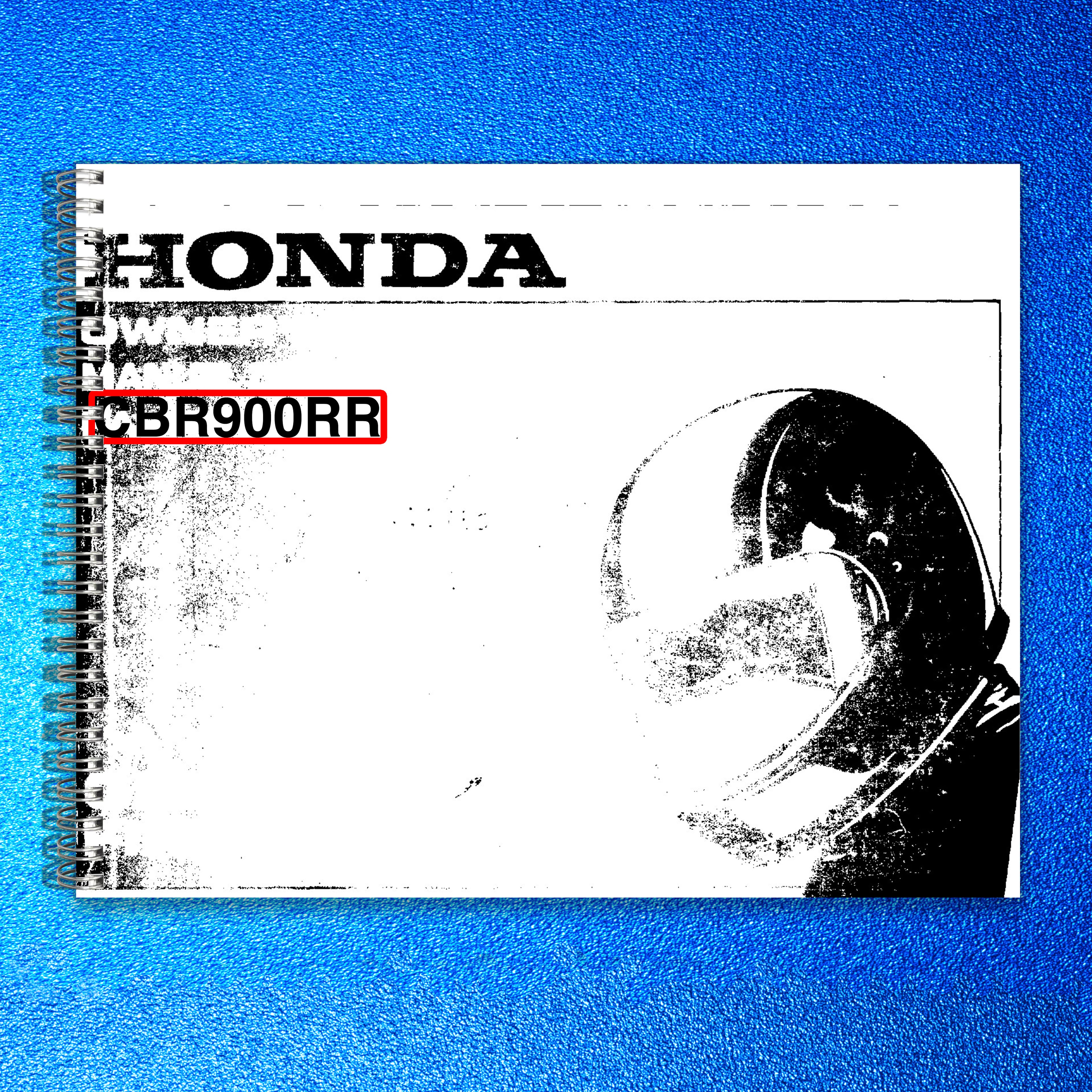 HONDA CBR900RR Fire Blade Owners Manual 1995 - BOUND - COVERS - XL FOLDOUT PAGES