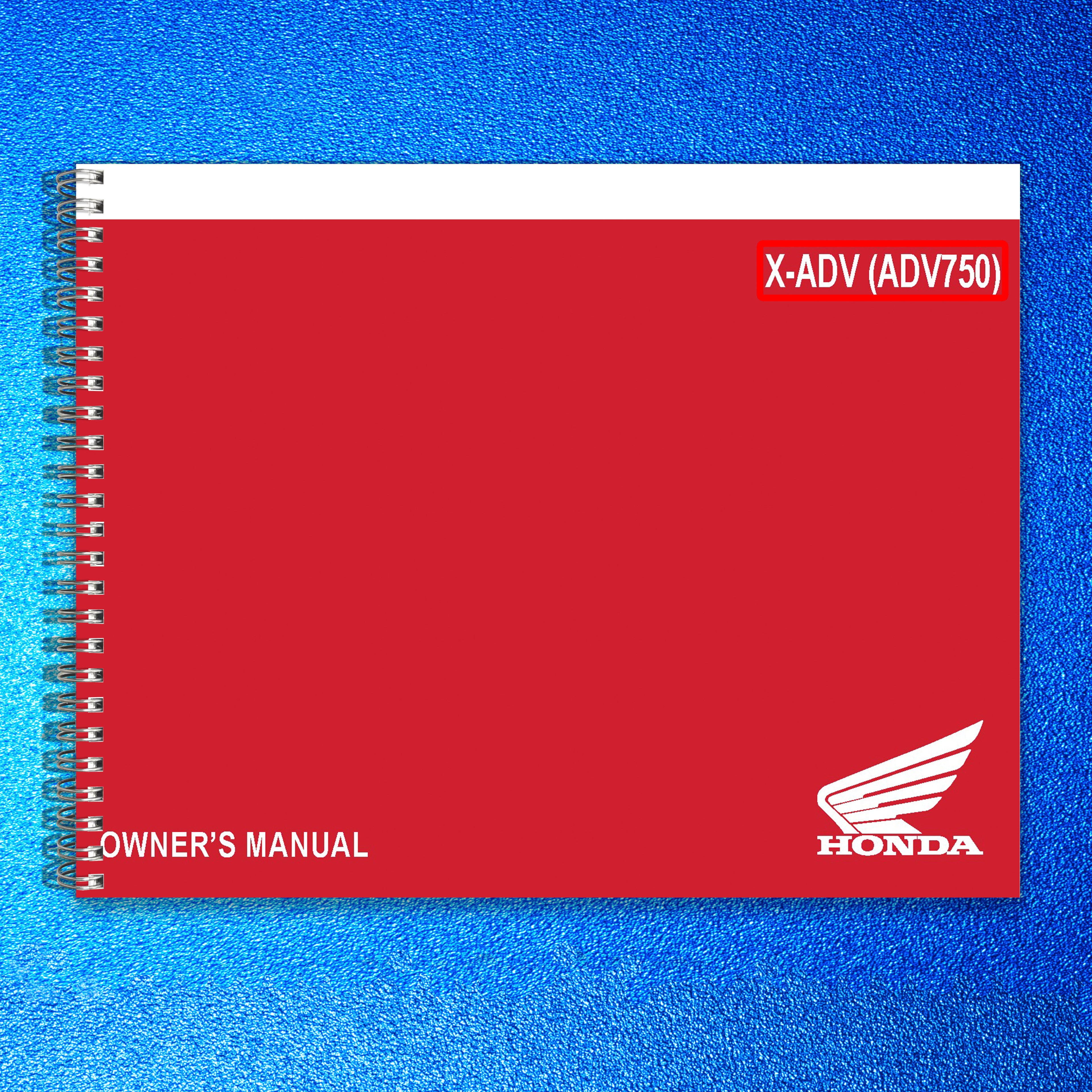HONDA X-ADV ADV750 Owners Manual 2024 - STEEL WIRE BOUND - PROTECTIVE COVERS