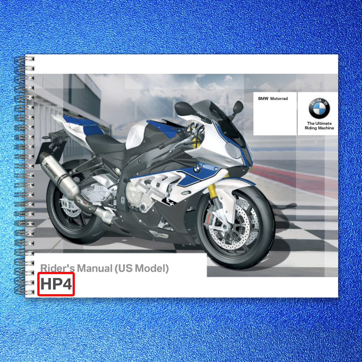 BMW HP4 Motorcycle Owners Manual - STEEL WIRE BOUND - PROTECTIVE COVERS