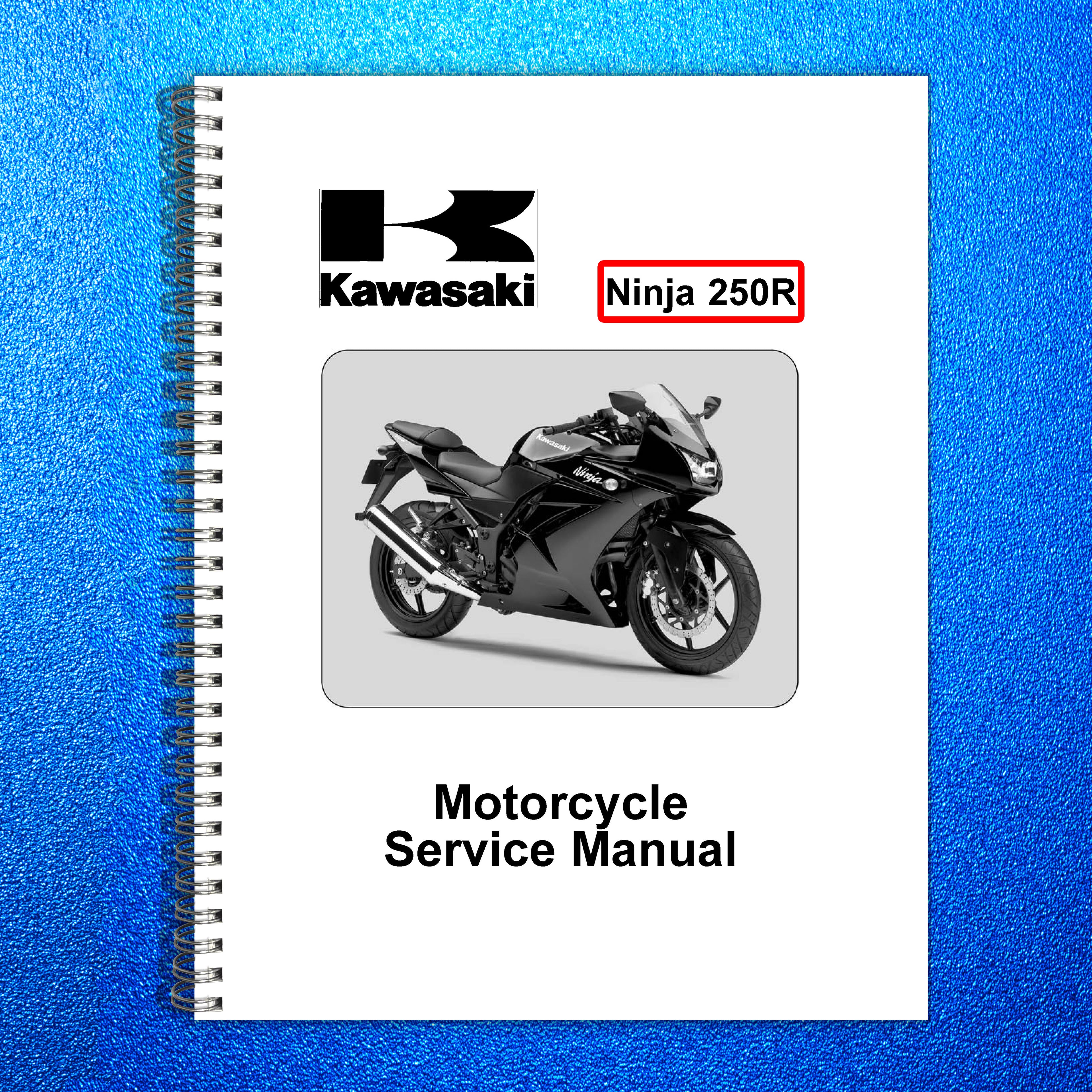 KAWASAKI EX250 Ninja 250R Motorcycle Service Manual - WIRE BOUND - TOUGH COVERS