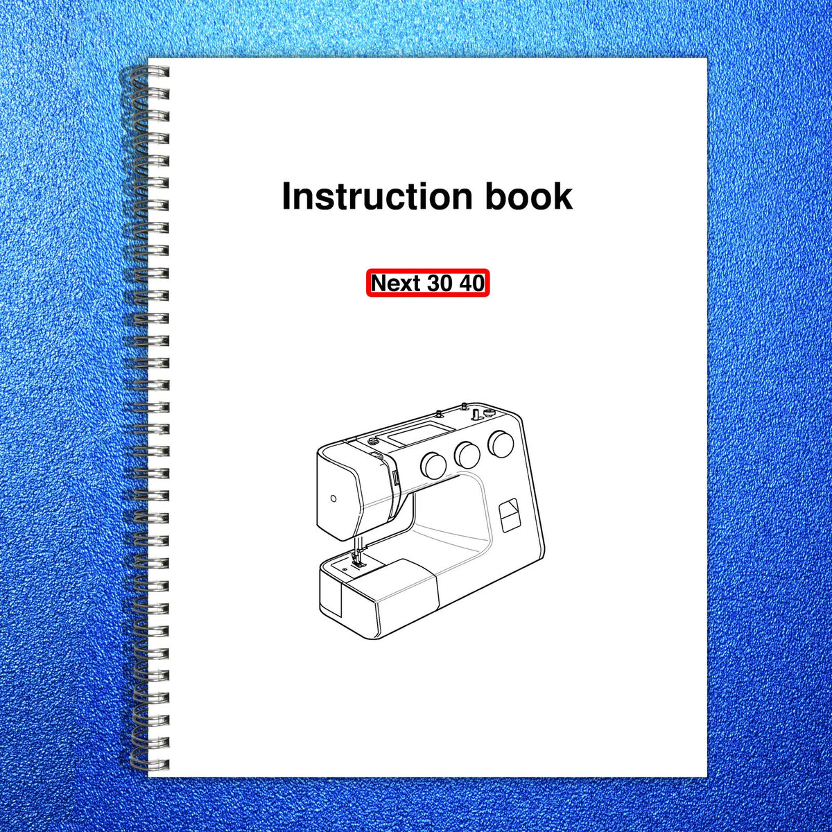 ALFA Next 30 40 Sewing Machine Instruction Book Manual - WIRE BOUND - COVERS