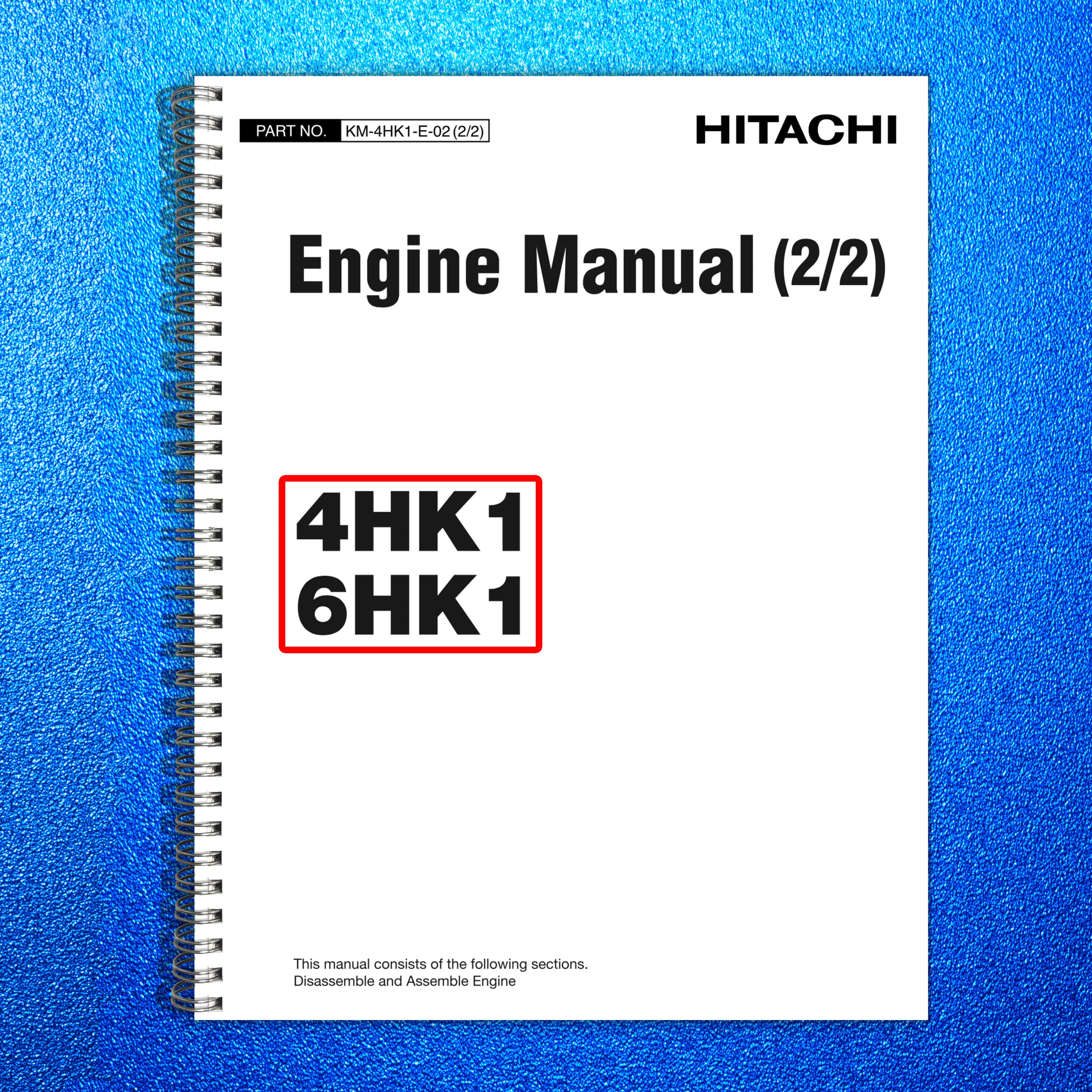HITACHI 4HK1 6HK1 Fuel Injection System Service Manual - WIRE BOUND - COVERS