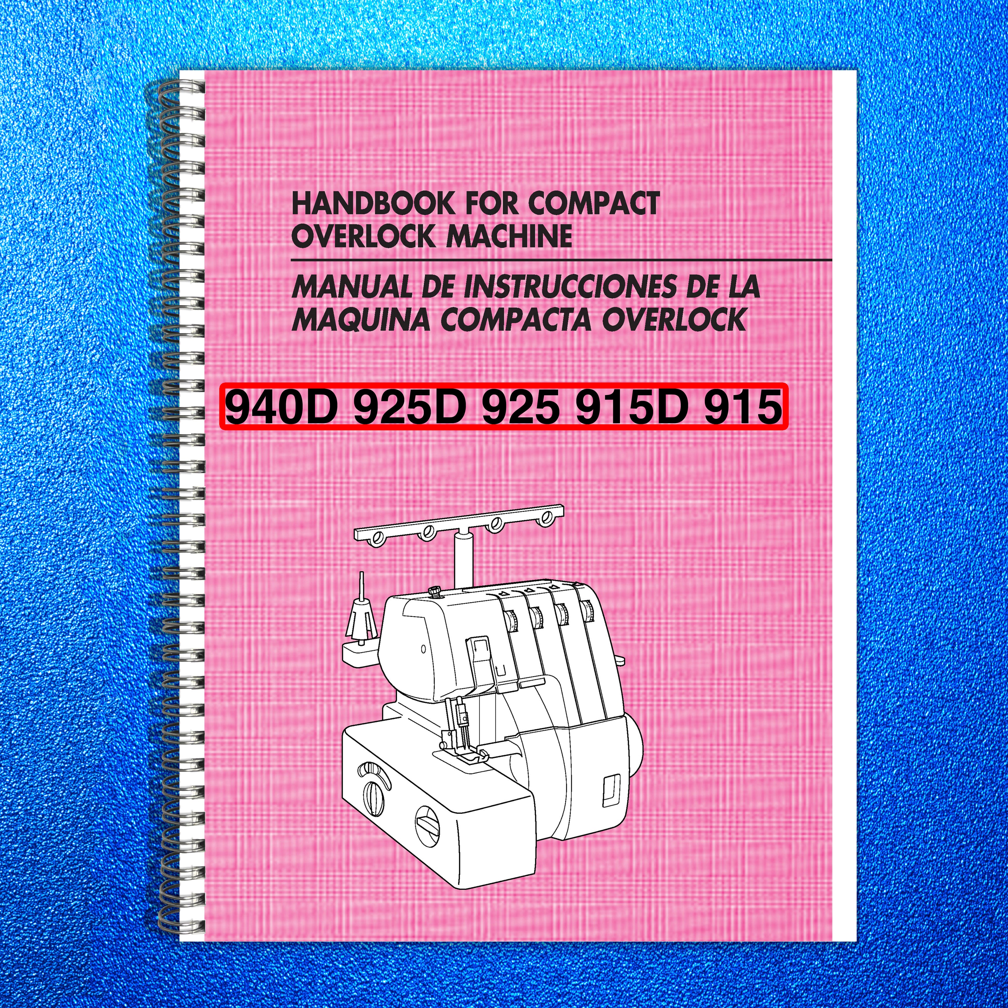 SINGER 940D 925D 925 915D 915 Compact Overlock Machine Instruction Manual