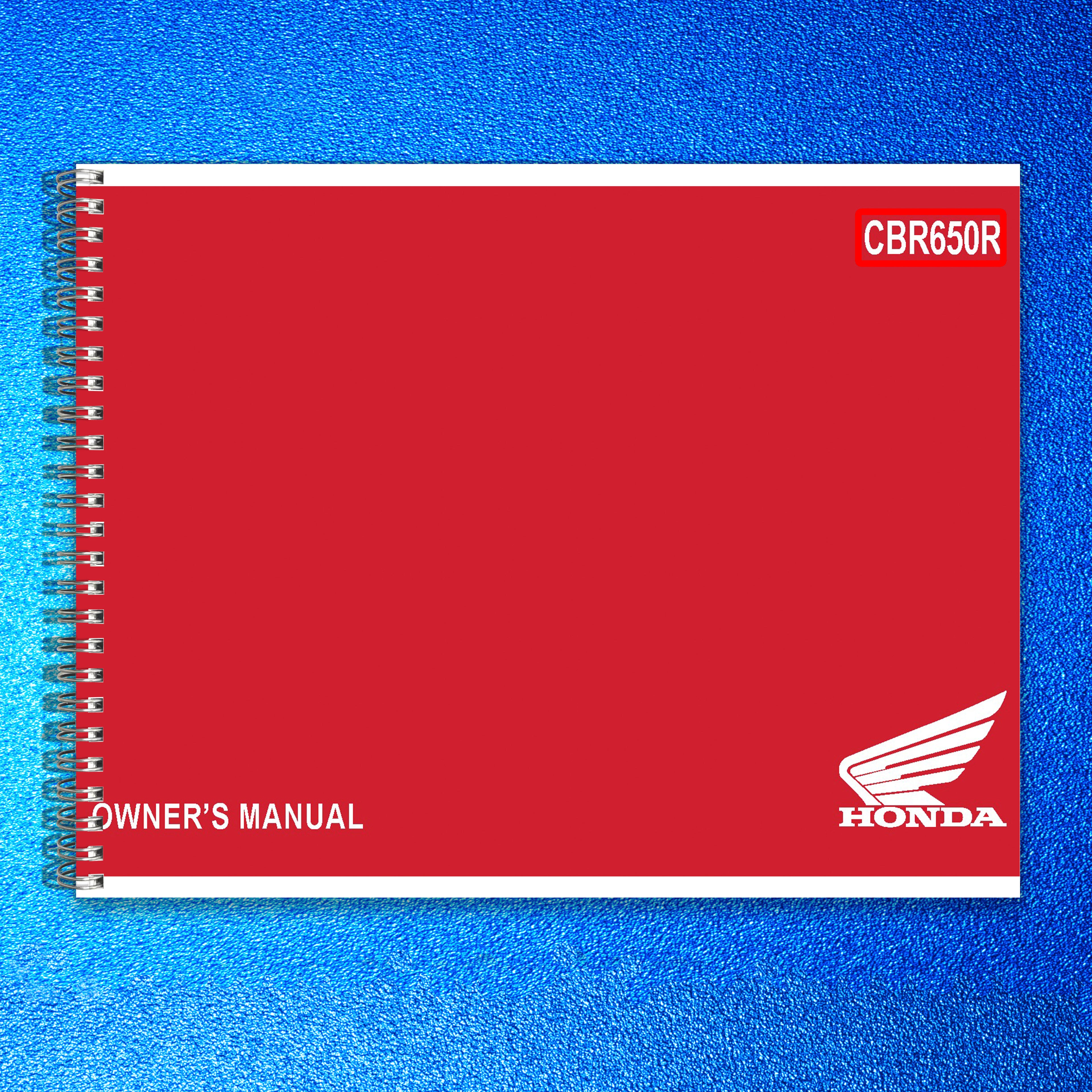 HONDA CBR650R Owners Manual 2023 - STEEL WIRE BOUND - PROTECTIVE COVERS