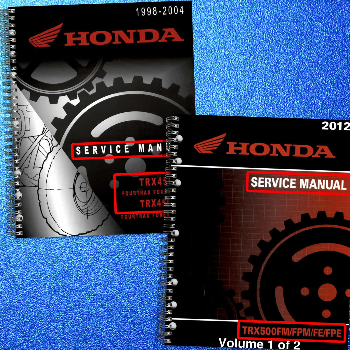 HONDA TRX450 TRX500 Foreman Service Manual BUNDLE - WIRE BOUND - TOUGH COVERS