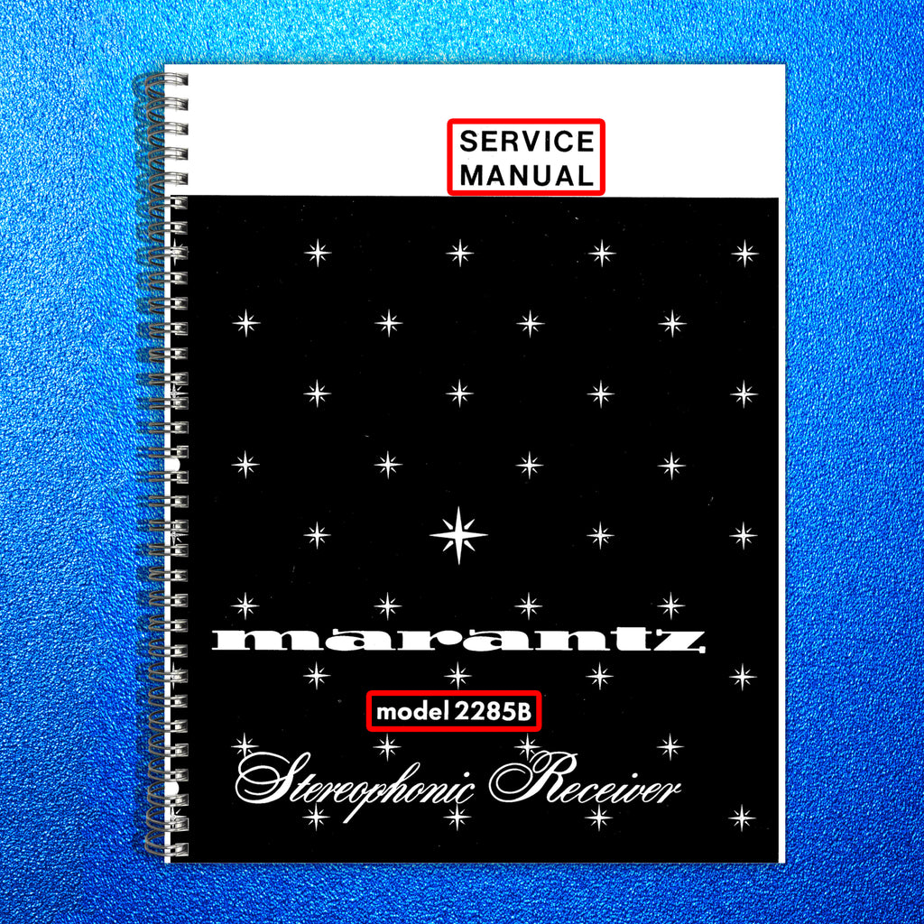 MARANTZ 2285B Service Manual - BOUND - COVERS - XL FOLDOUT PAGES