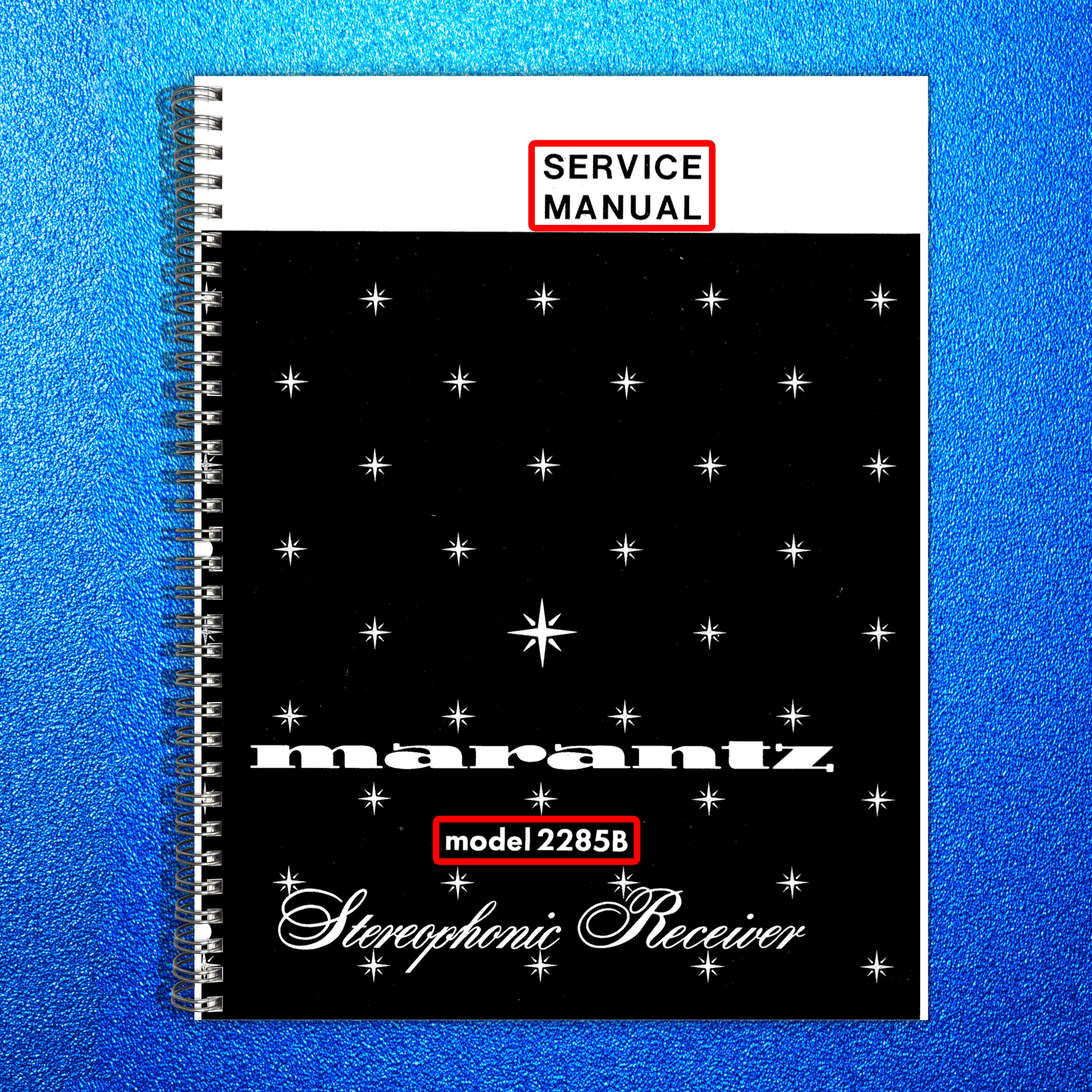 MARANTZ 2285B Service Manual - BOUND - COVERS - XL FOLDOUT PAGES