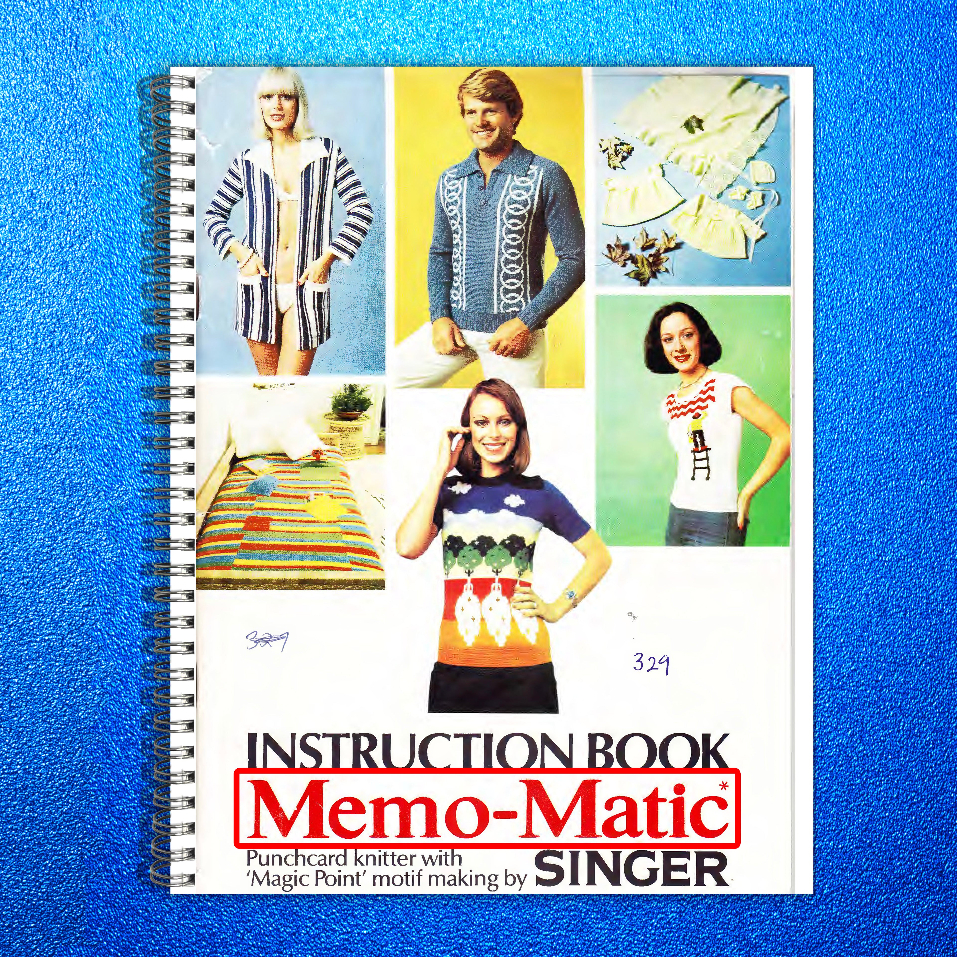 SINGER Memo-Matic 327 329 Instruction Manual - STEEL WIRE BOUND - TOUGH COVERS