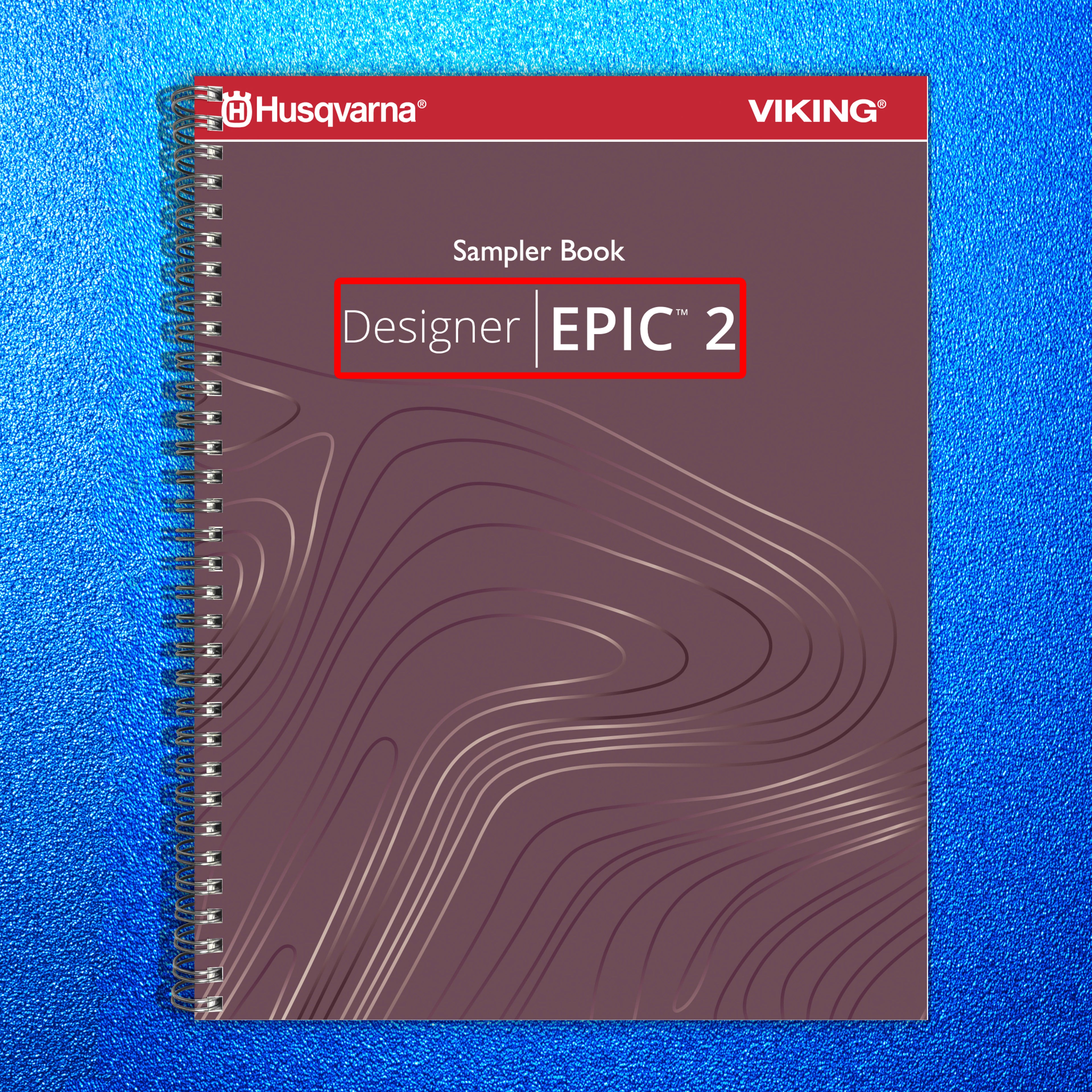 HUSQVARNA DESIGNER EPIC 2 SAMPLER BOOK MANUAL - WIRE BOUND - PROTECTIVE COVERS