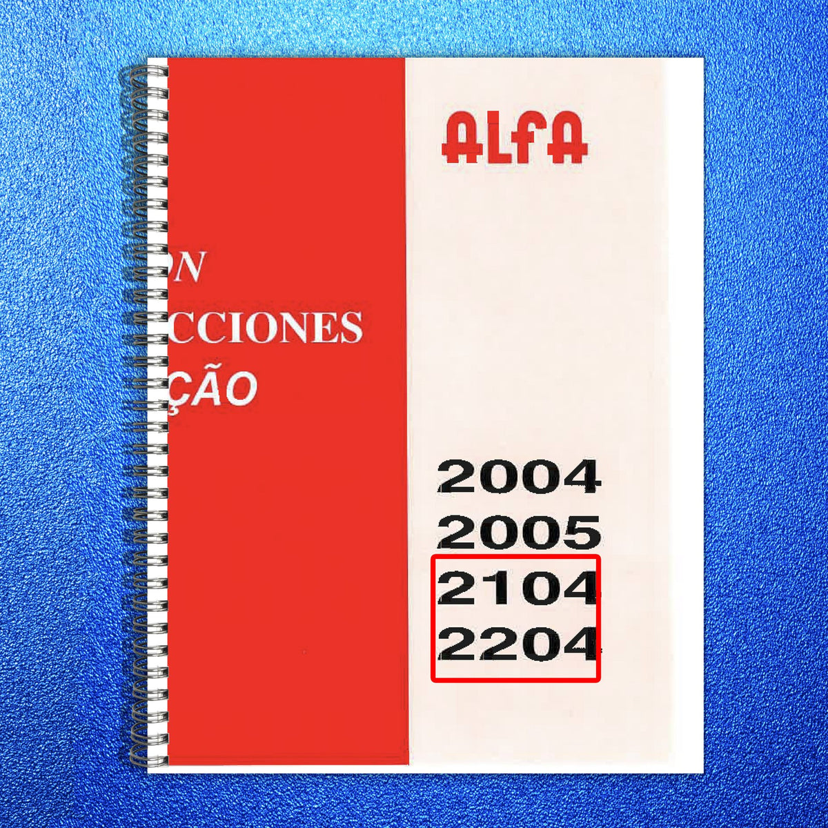 ALFA 2004 2005 2104 2204 Sewing Machine Instruction Book Manual - WIRE BOUND
