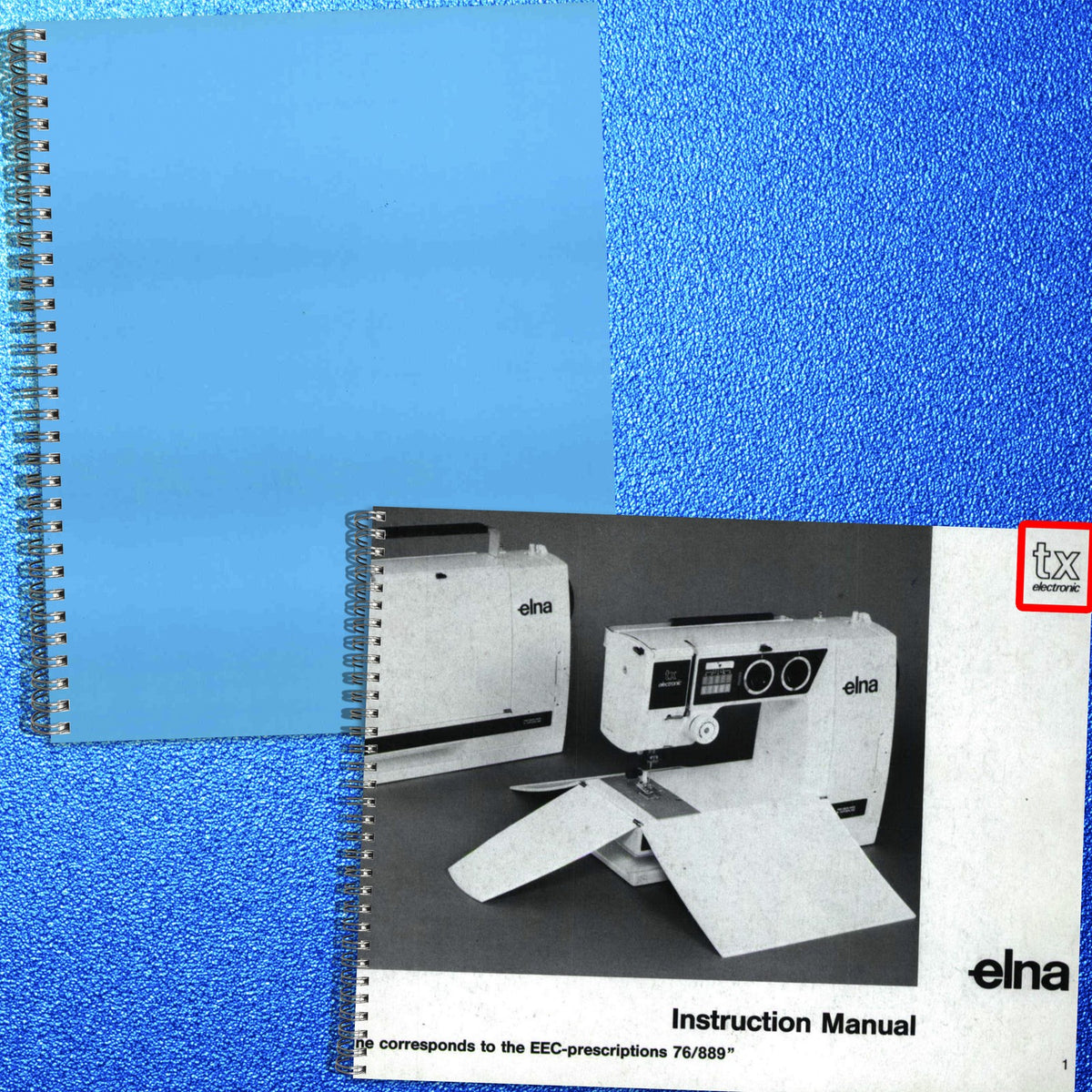 ELNA 500 TX Electronic Sewing Machine Operators Manual BUNDLE - WIRE BOUND