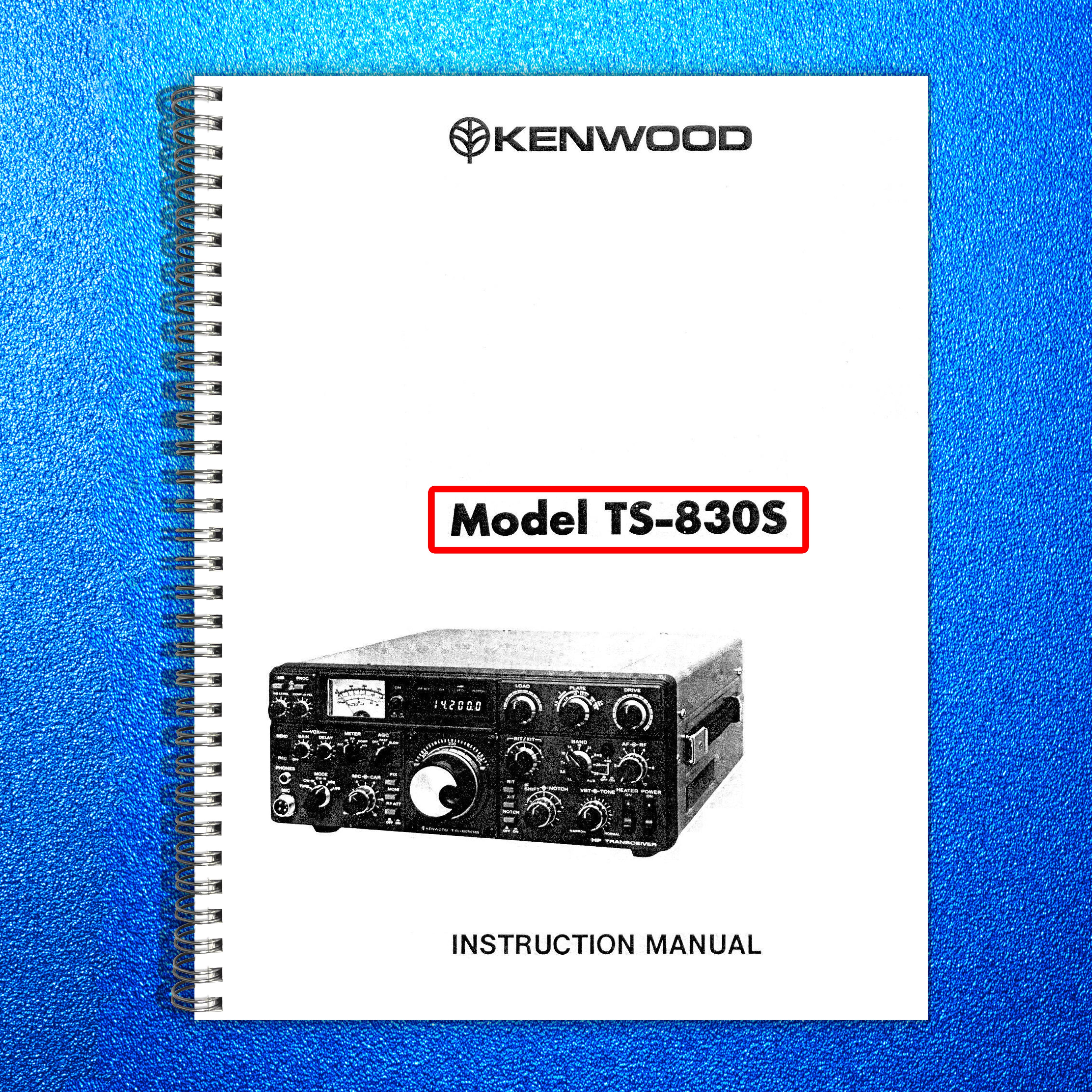 KENWOOD TS-830S Instruction Manual - STEEL WIRE BOUND - PROTECTIVE COVERS