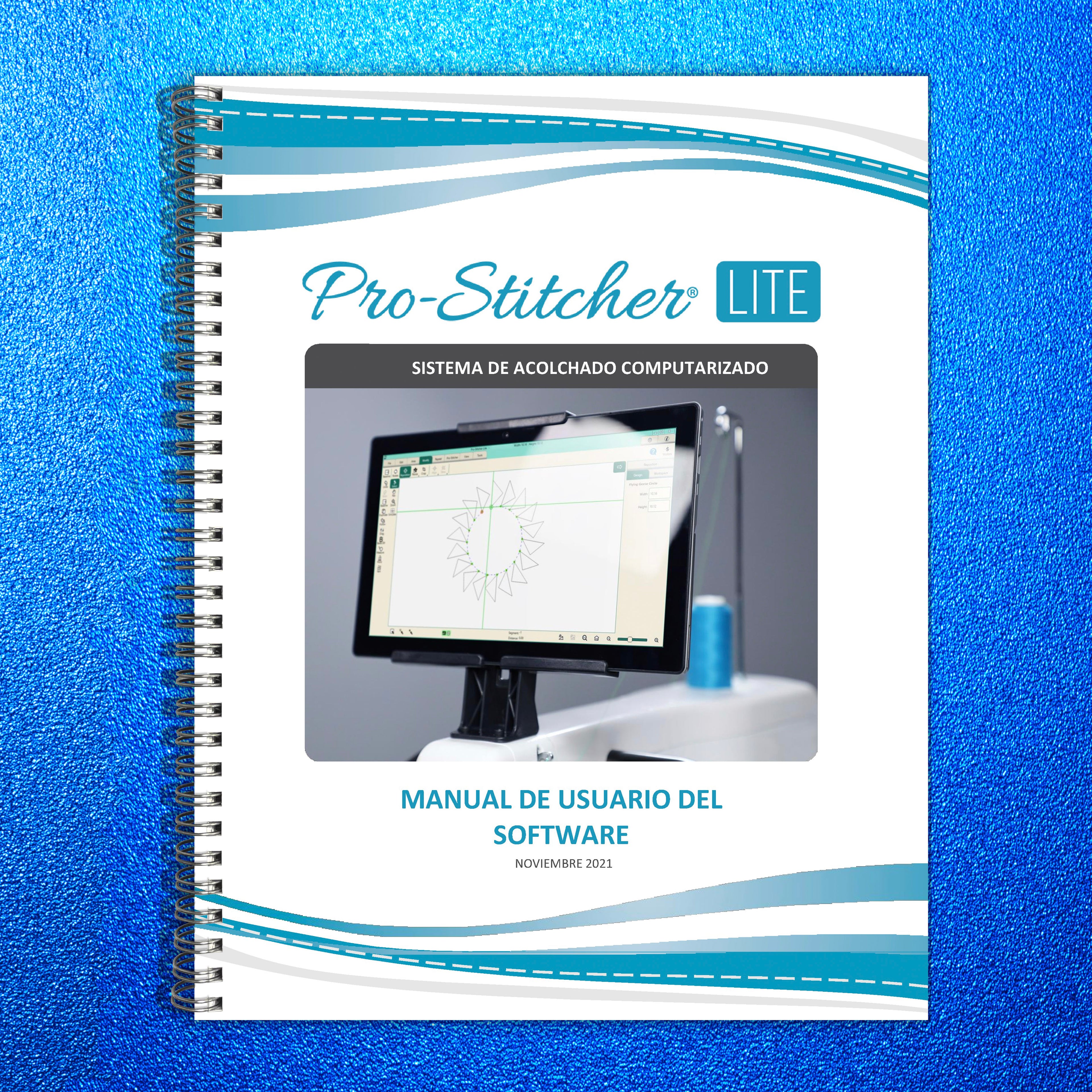 HANDI QUILTER Pro-Stitcher Lite Software User Manual 2021 - WIRE BOUND - COVERS