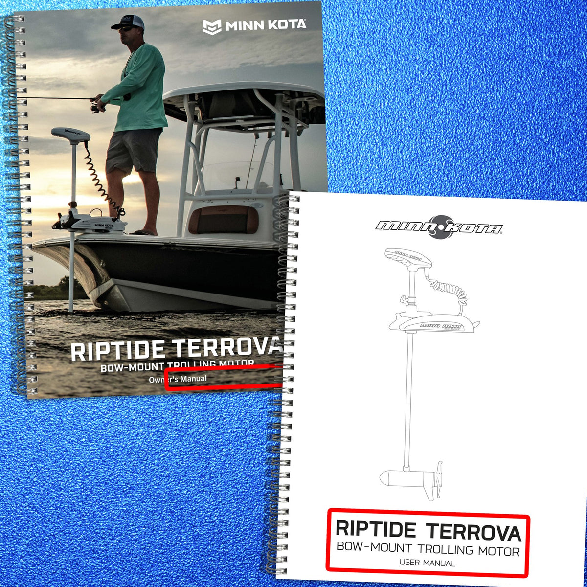 MINN KOTA RIPTIDE TERROVA & TERROVA 80 Operators Manual BUNDLE - WIRE BOUND