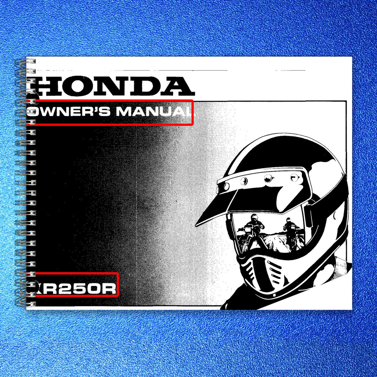 HONDA XR250R Owners Manual 1997 - BOUND - COVERS - XL FOLDOUT PAGES