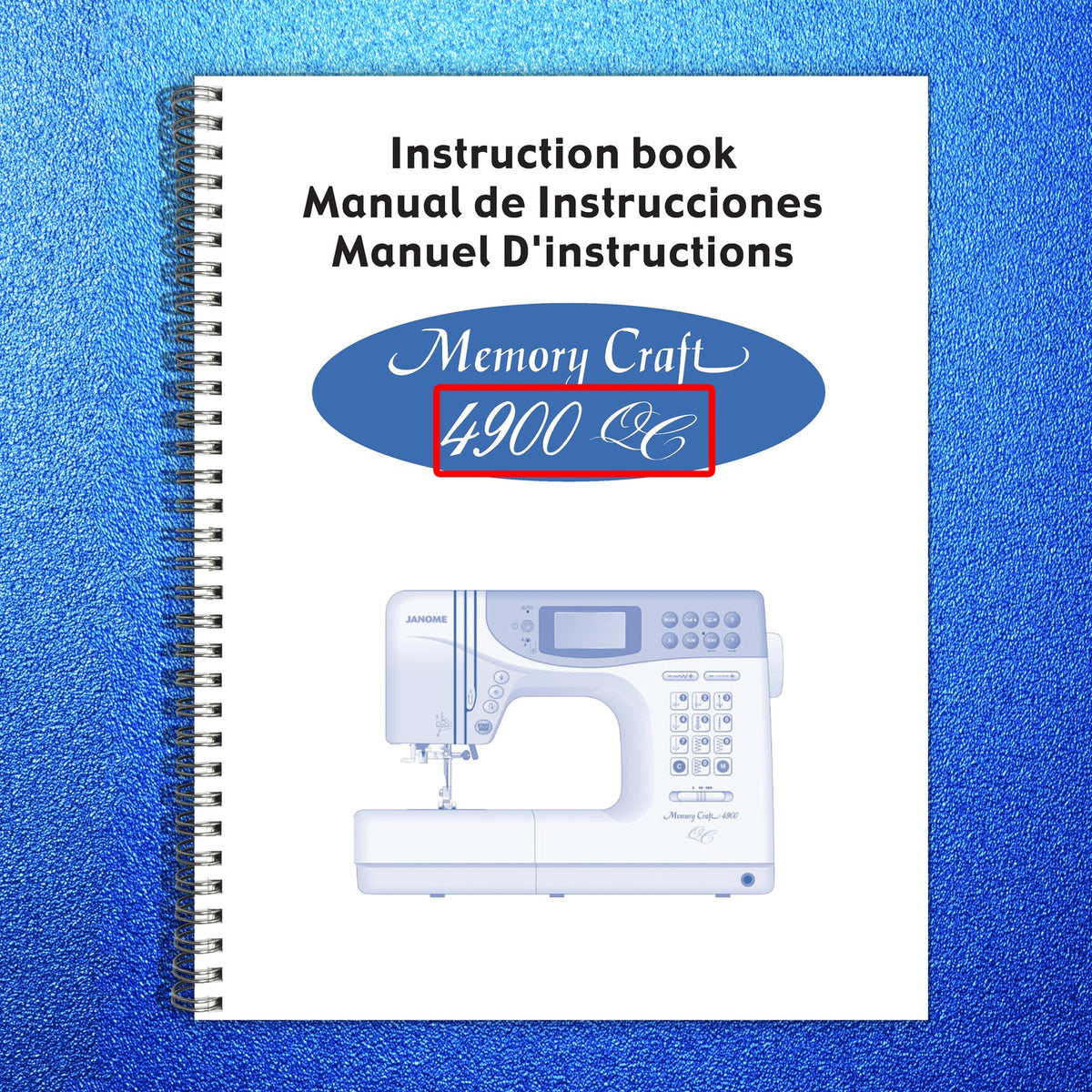 ALFA 4900 Sewing Machine Instruction Manual - STEEL WIRE BOUND - TOUGH COVERS