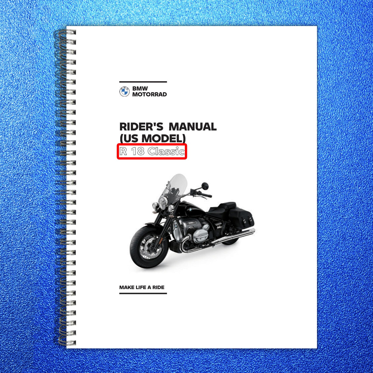 BMW R18 Classic Motorcycle Owners Manual 2024 - STEEL WIRE BOUND - TOUGH COVERS