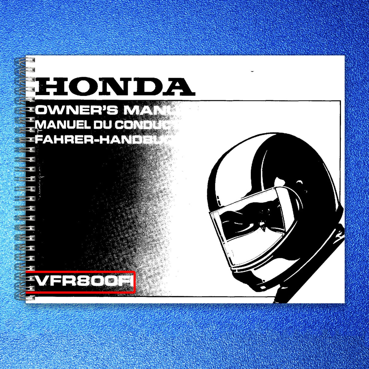 HONDA VFR800FI Owners Manual 1998 - BOUND - COVERS - XL FOLDOUT PAGES