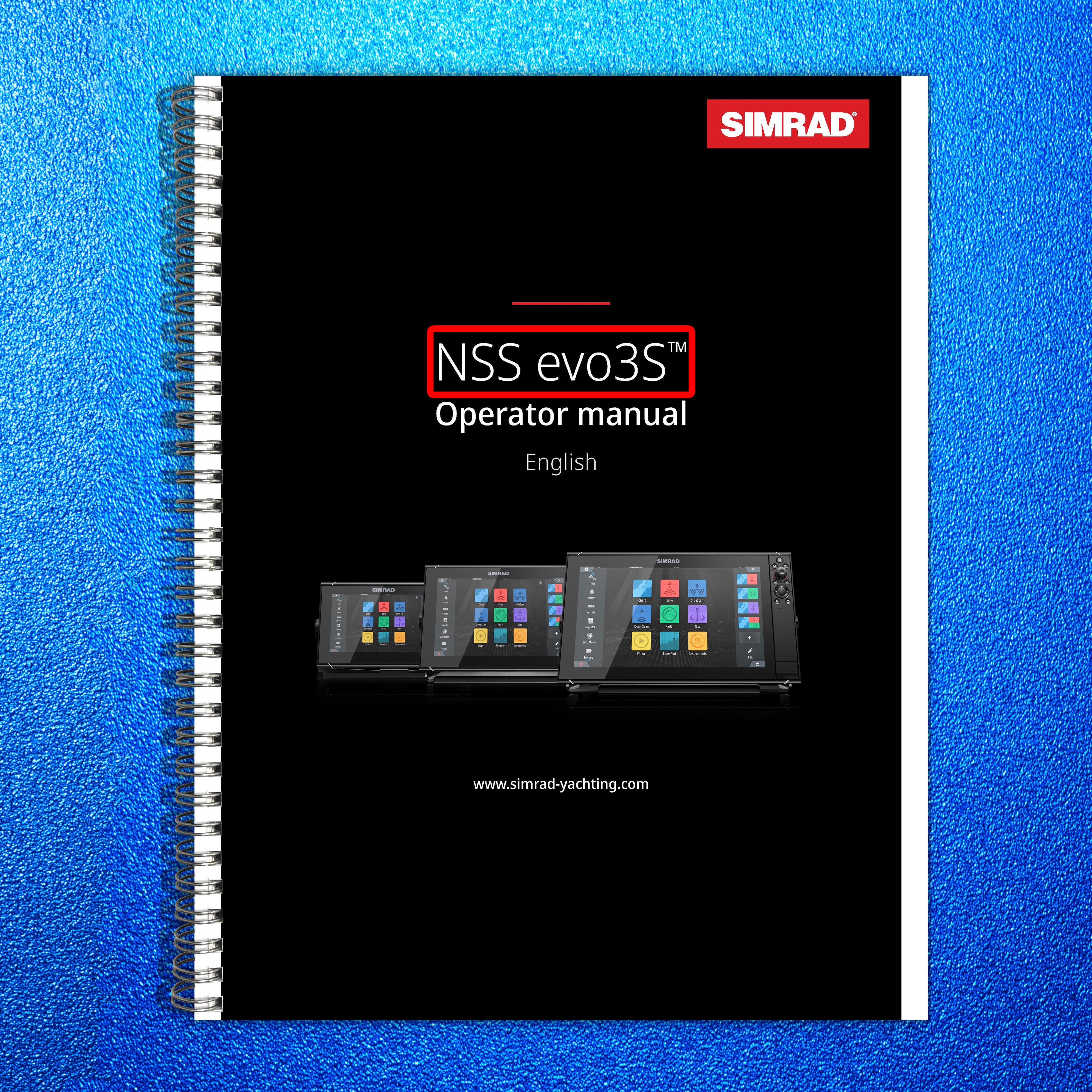 SIMRAD NSS evo3S Multifunction Display Operator Manual - WIRE BOUND - COVERS